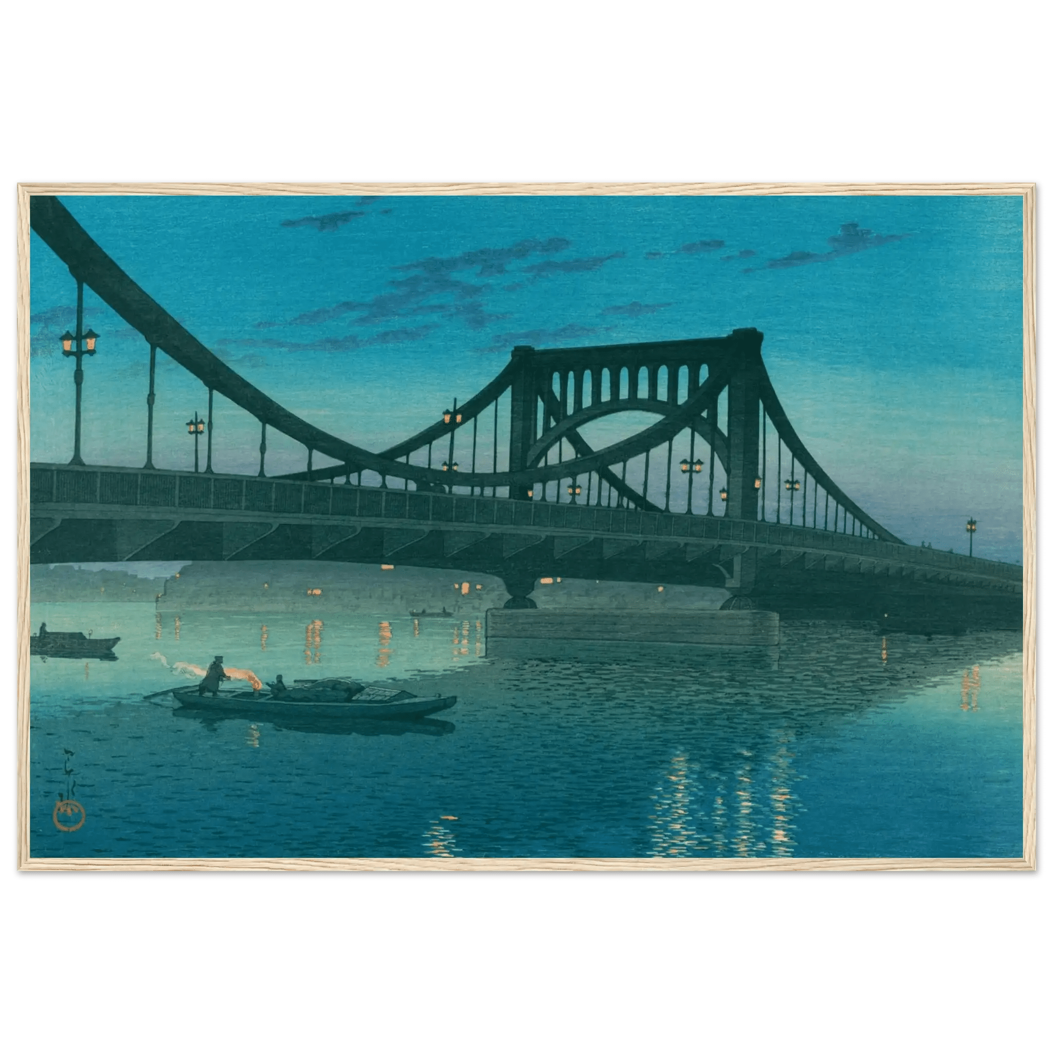 Die Kiyosu - Brücke - Gerahmte Eleganz - HINORI