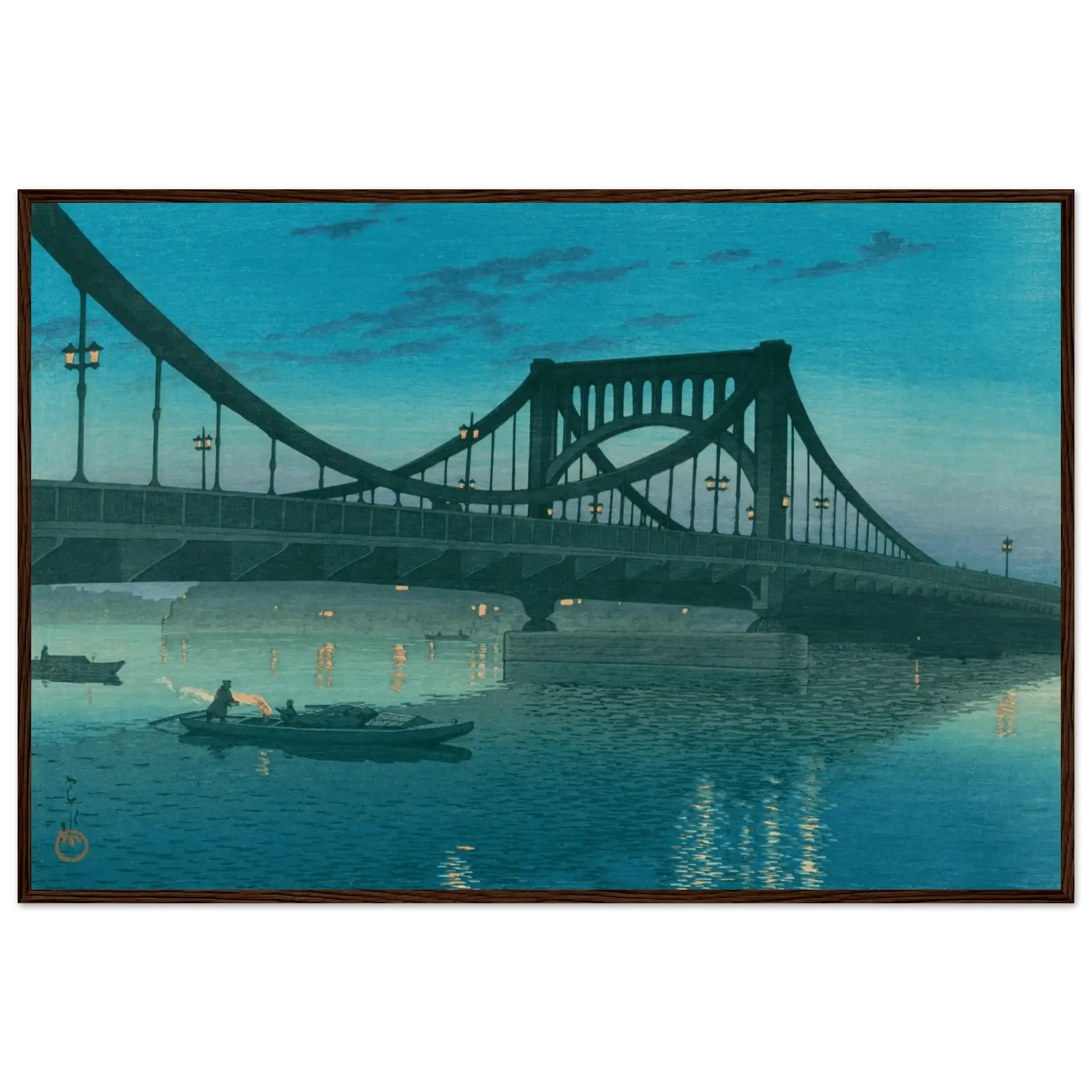 Die Kiyosu - Brücke - Gerahmte Eleganz - HINORI