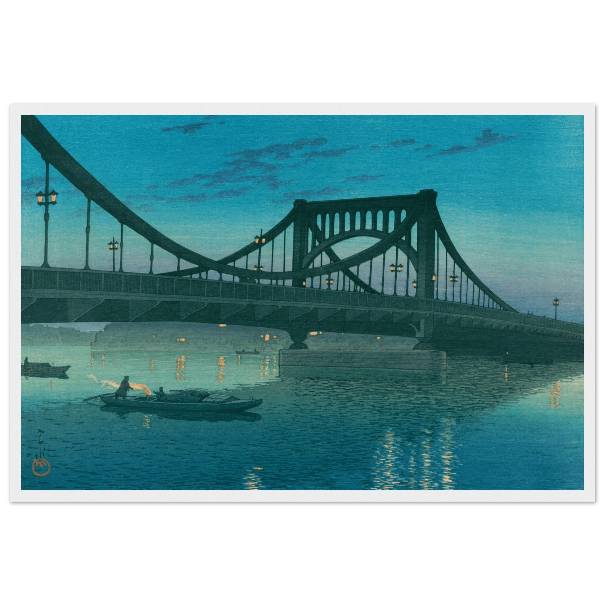 Die Kiyosu - Brücke - Gerahmte Eleganz - HINORI