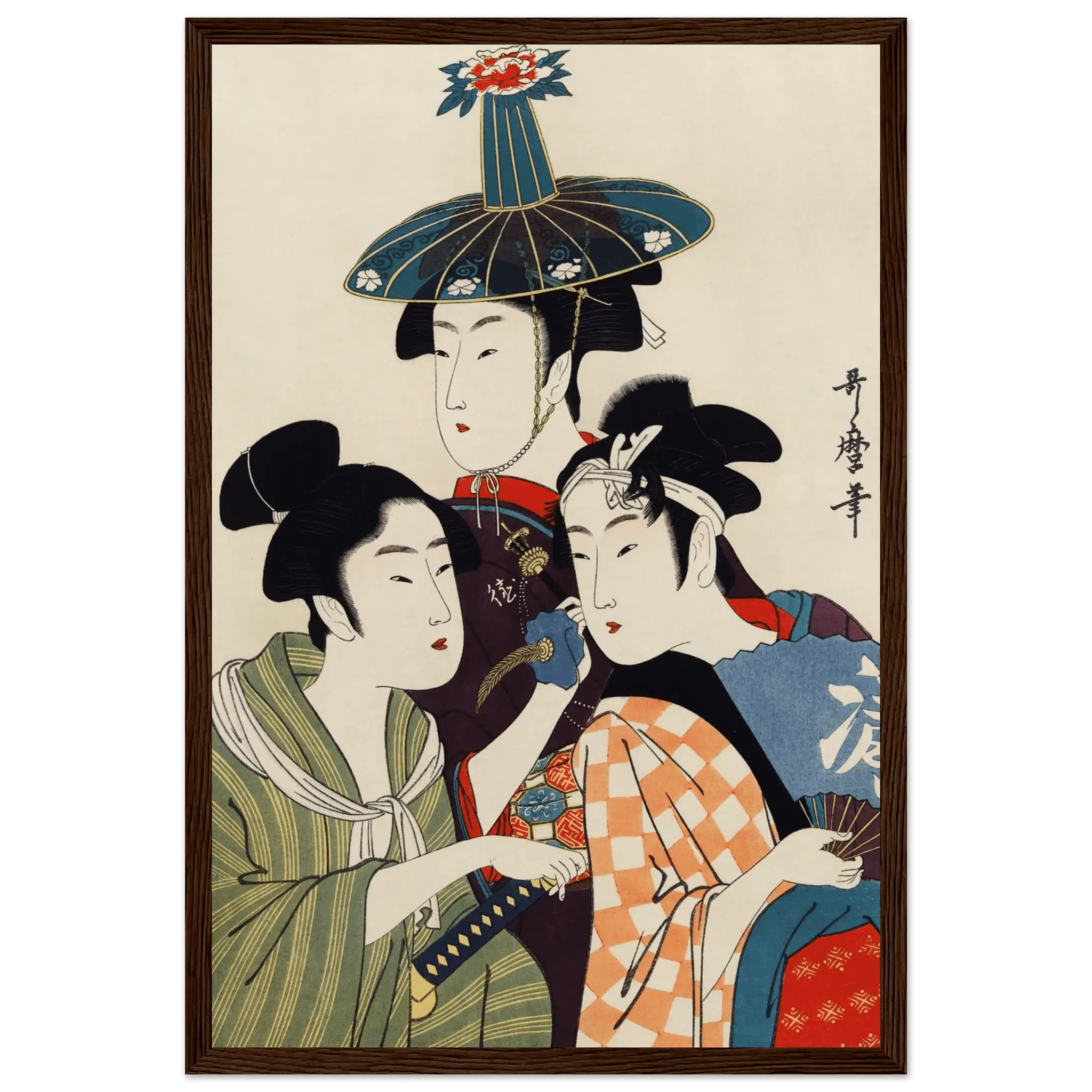 Drei junge Menschen - Gerahmte Eleganz - HINORI