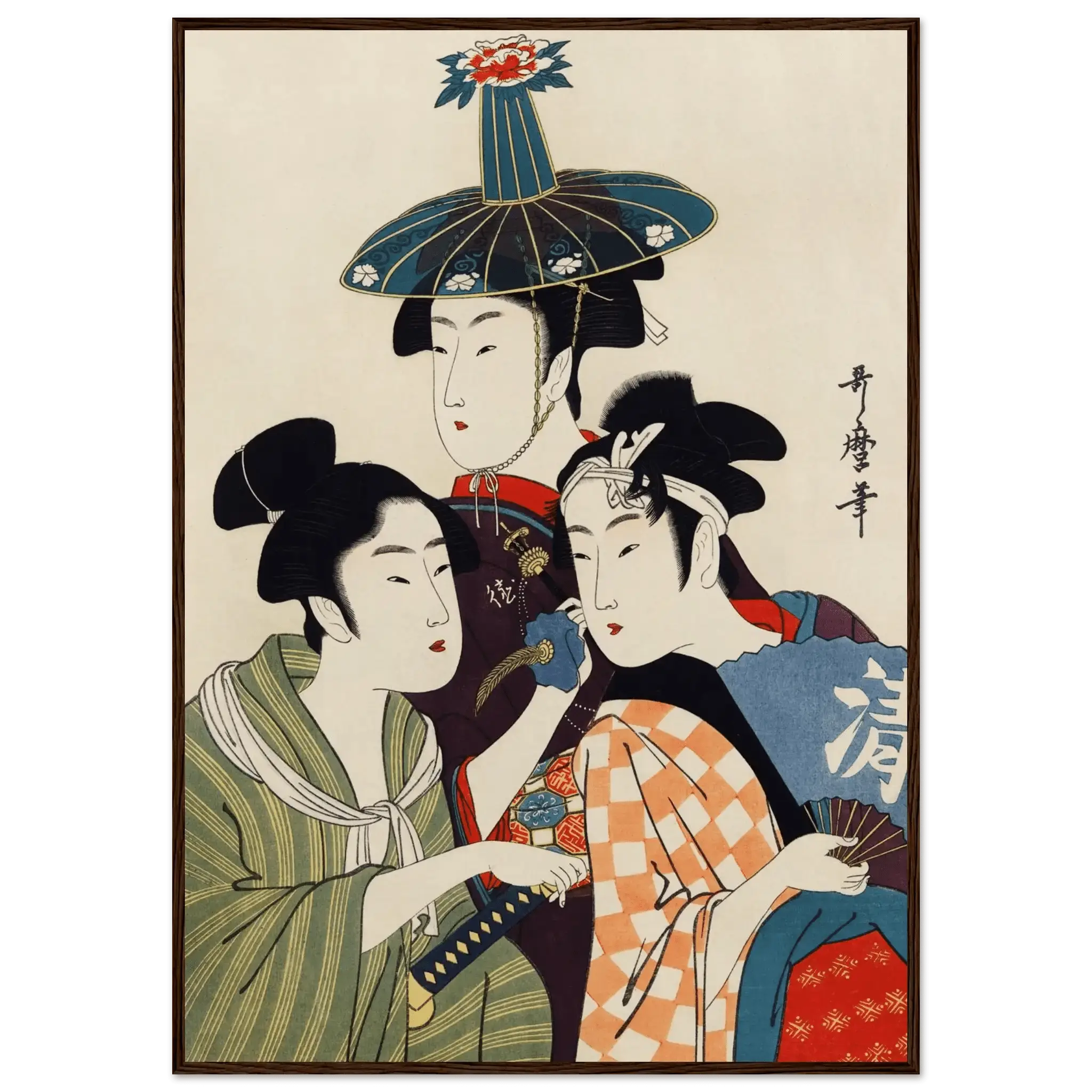 Drei junge Menschen - Gerahmte Eleganz - HINORI