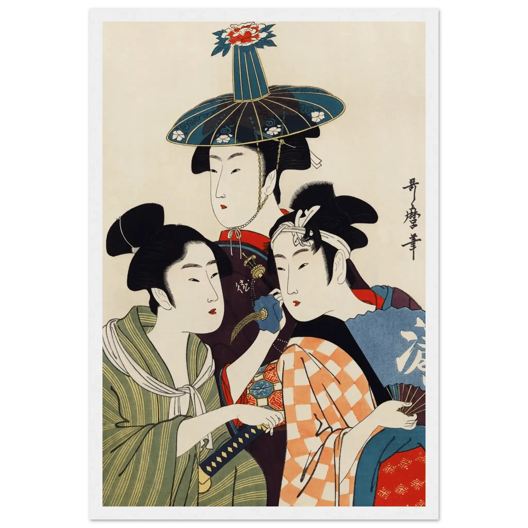 Drei junge Menschen - Gerahmte Eleganz - HINORI