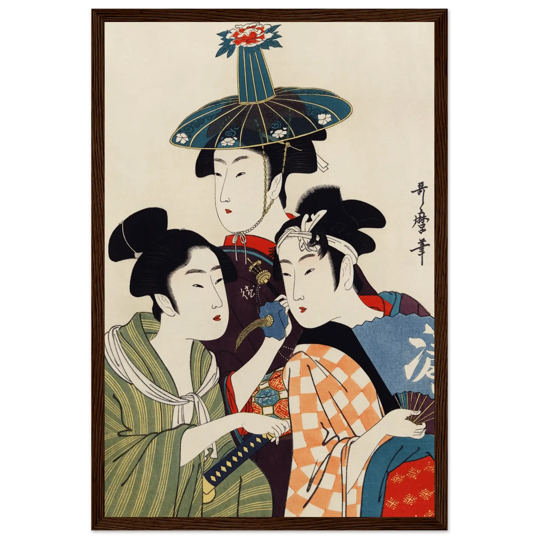 Drei junge Menschen - Gerahmte Eleganz - HINORI