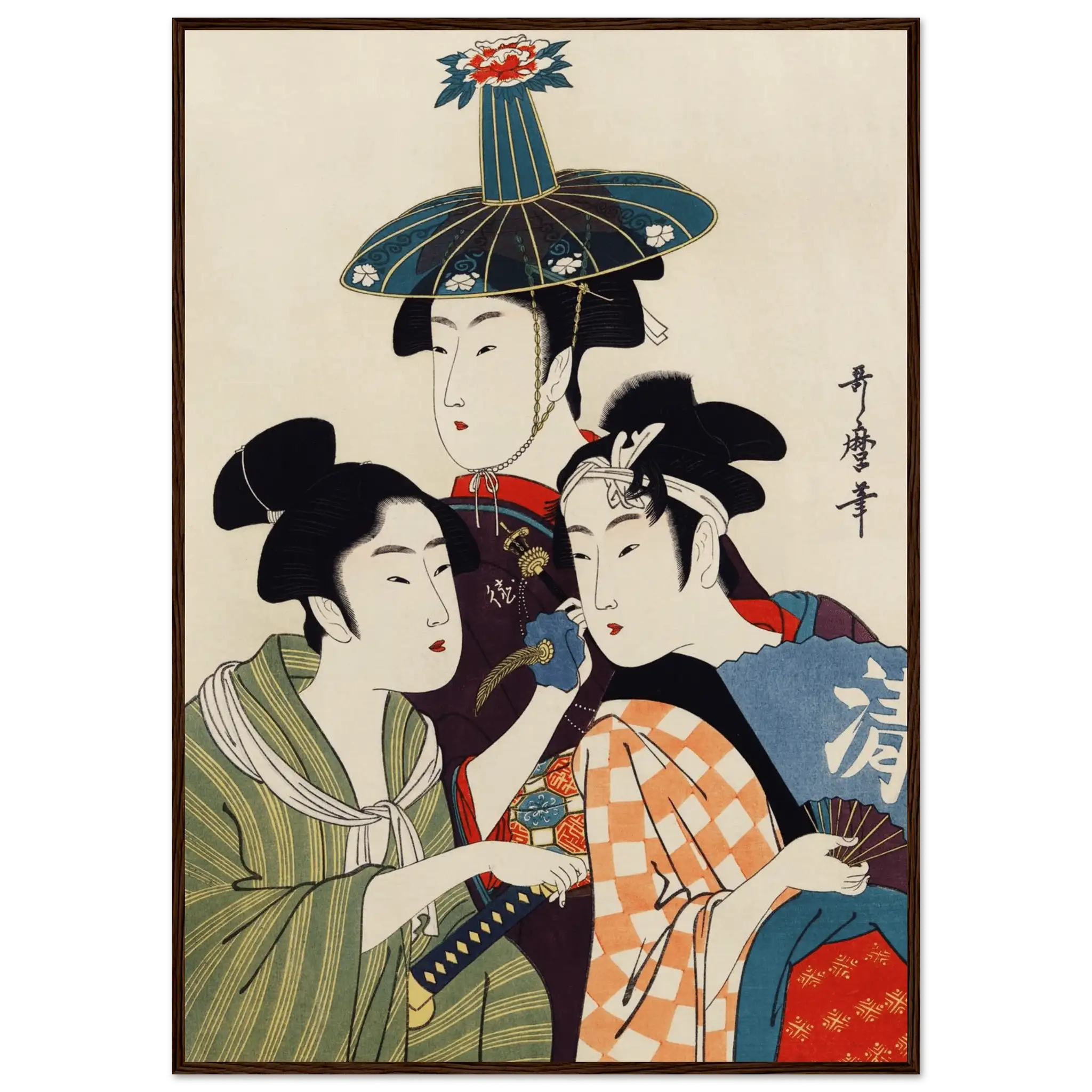 Drei junge Menschen - Gerahmte Eleganz - HINORI