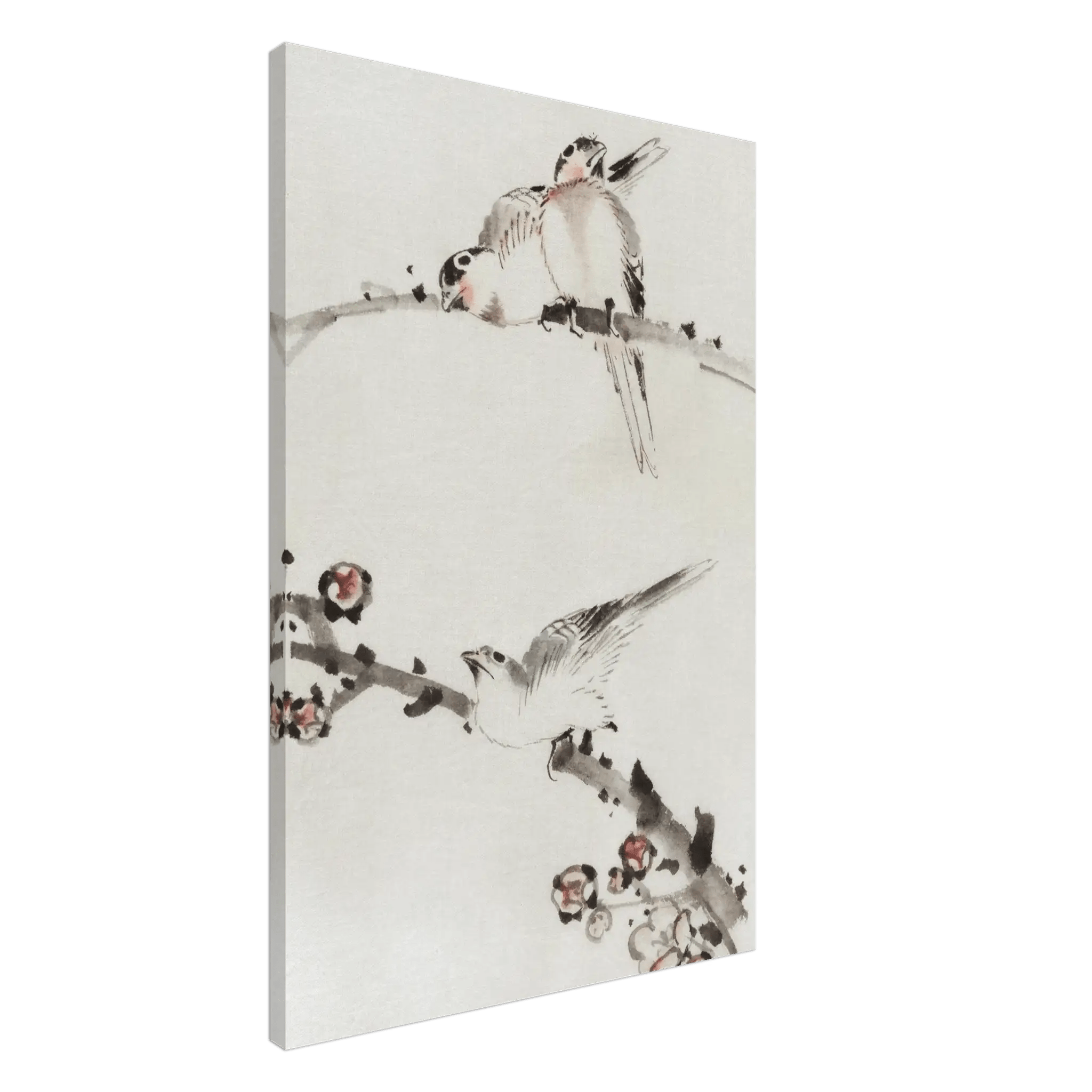 Drei Vögel auf Zweigen - Leinwand Edition - HINORI