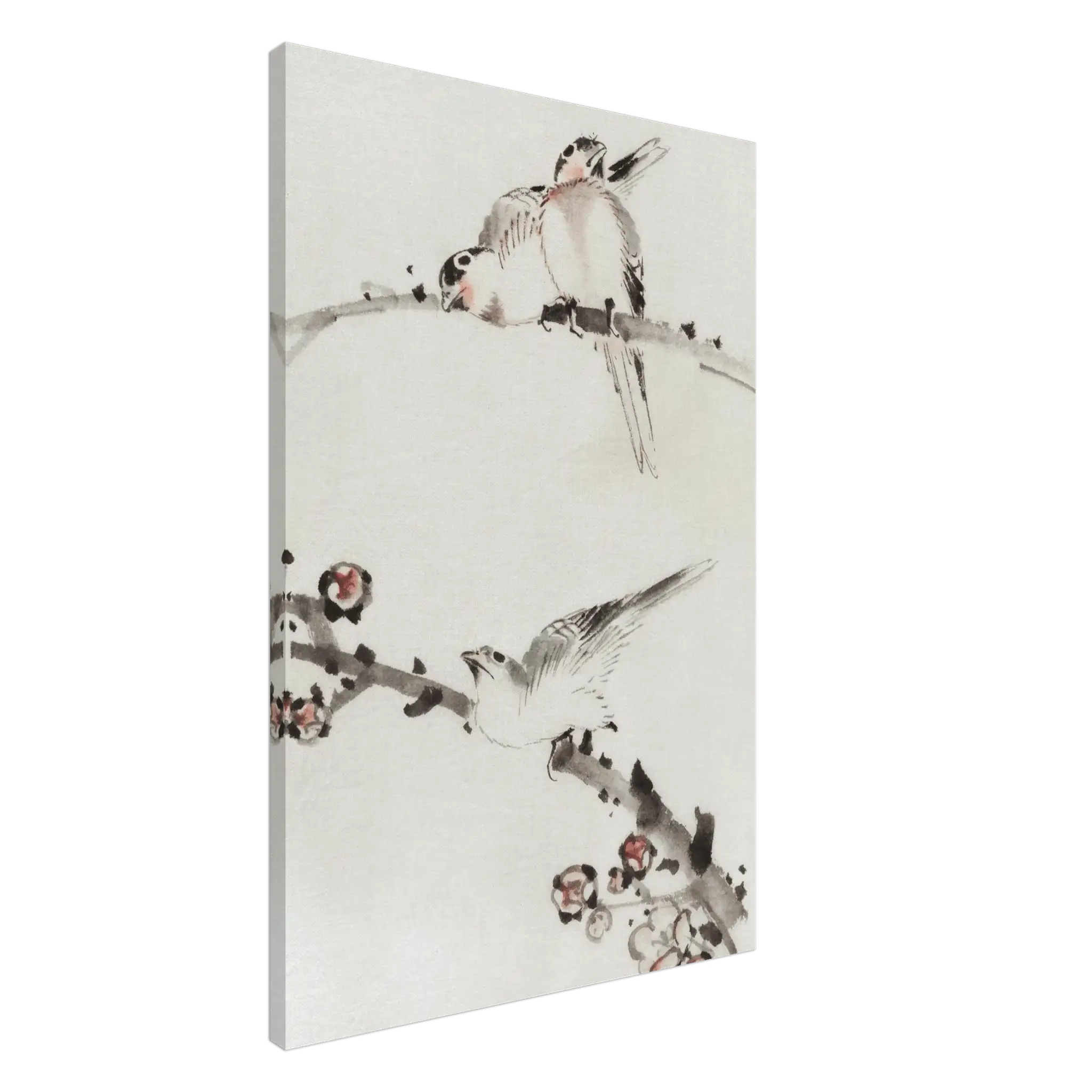 Drei Vögel auf Zweigen - Leinwand Edition - HINORI