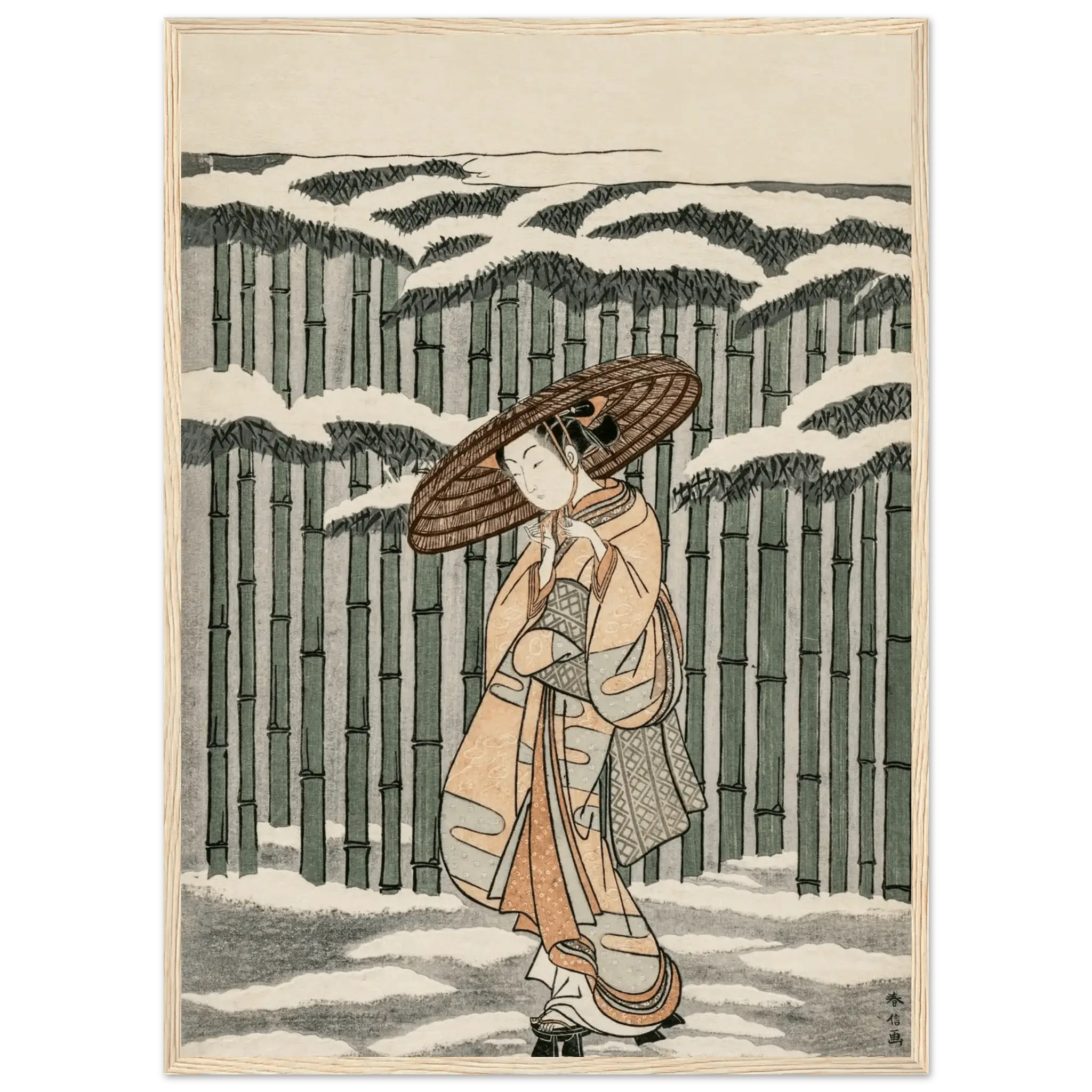 Durch den Bambushain - Gerahmte Eleganz - HINORI