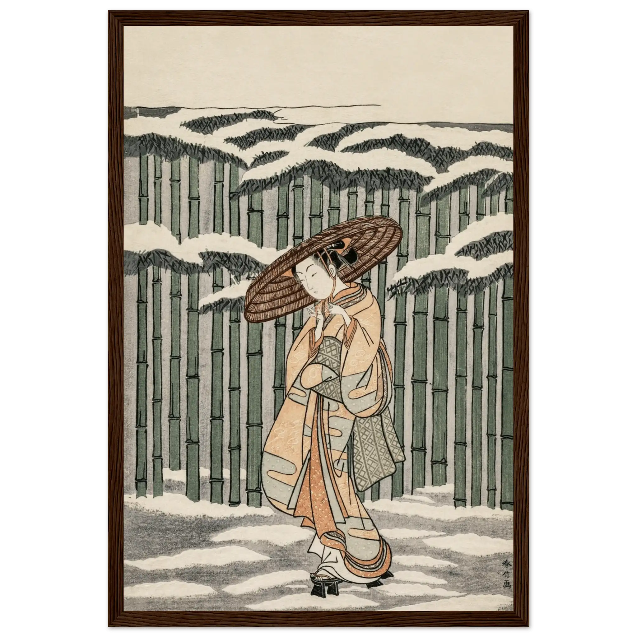 Durch den Bambushain - Gerahmte Eleganz - HINORI