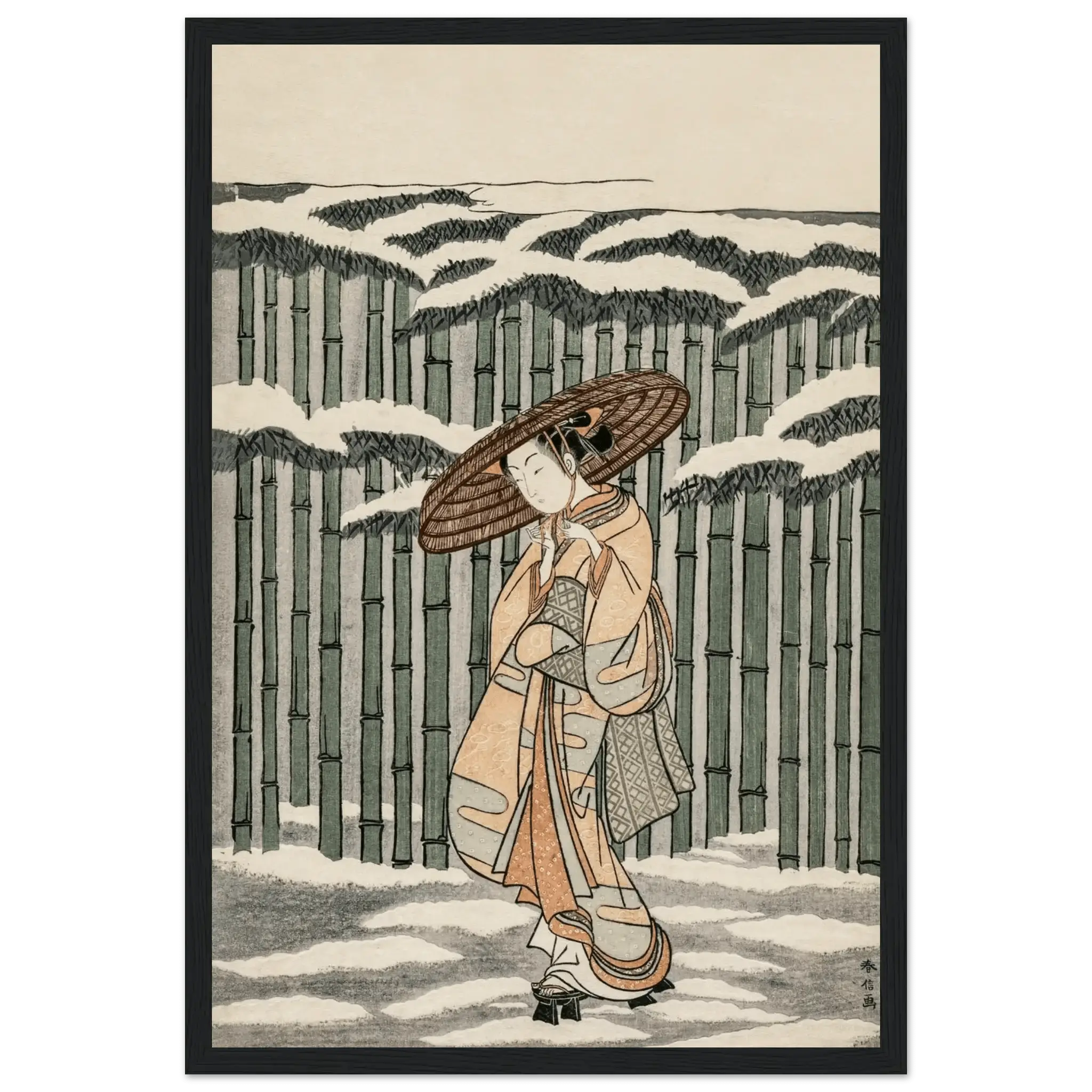 Durch den Bambushain - Gerahmte Eleganz - HINORI