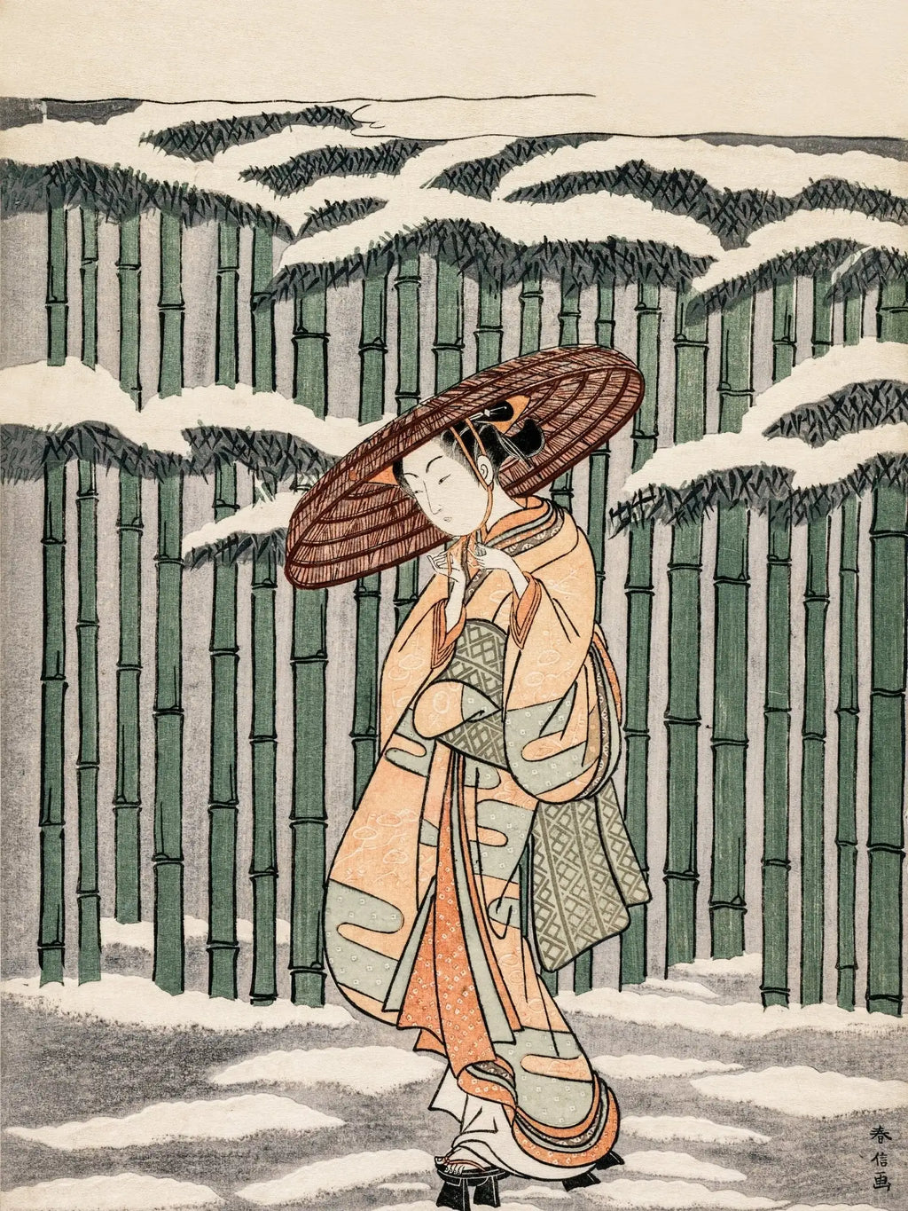 Durch den Bambushain - Gerahmte Eleganz - HINORI