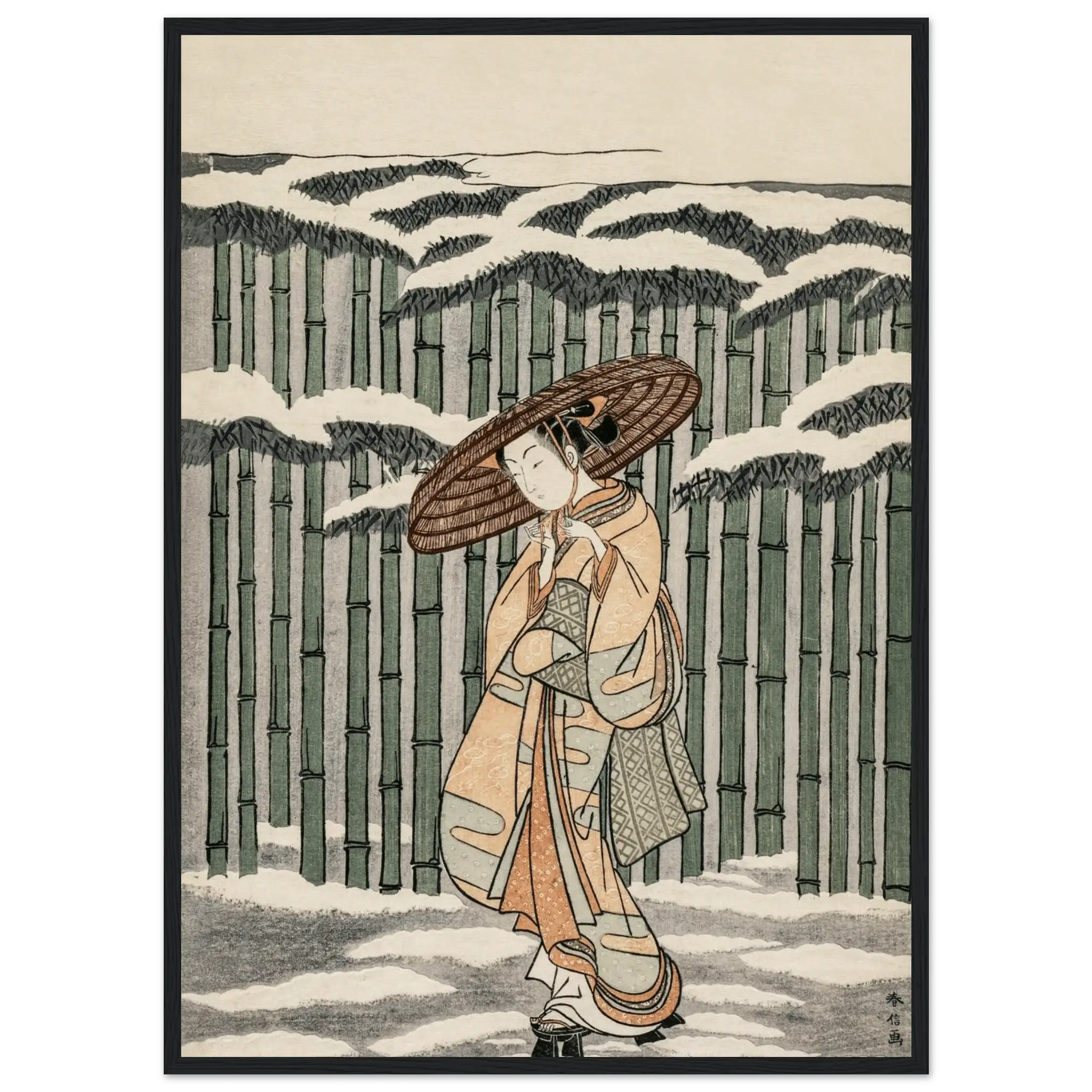 Durch den Bambushain - Gerahmte Eleganz - HINORI