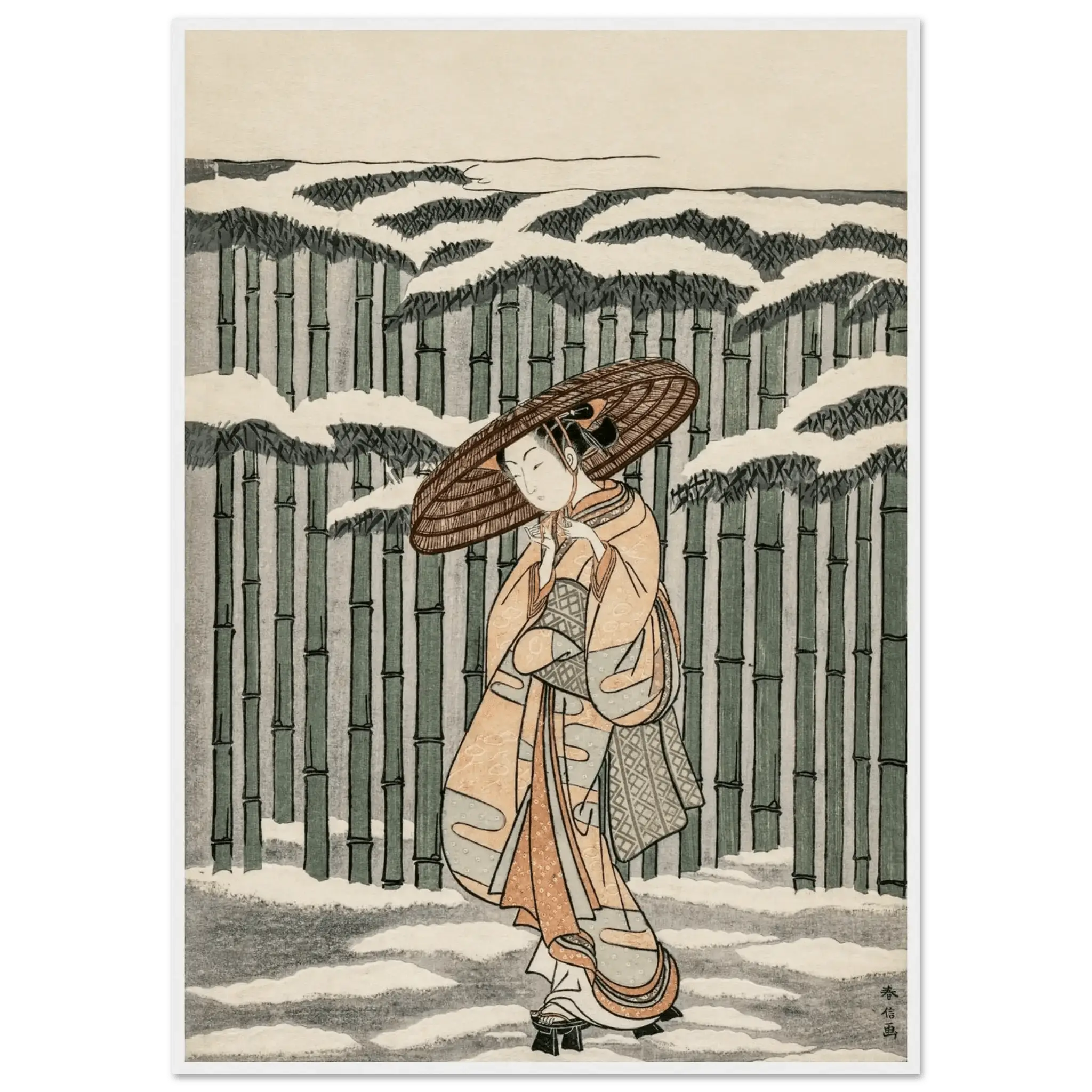 Durch den Bambushain - Gerahmte Eleganz - HINORI