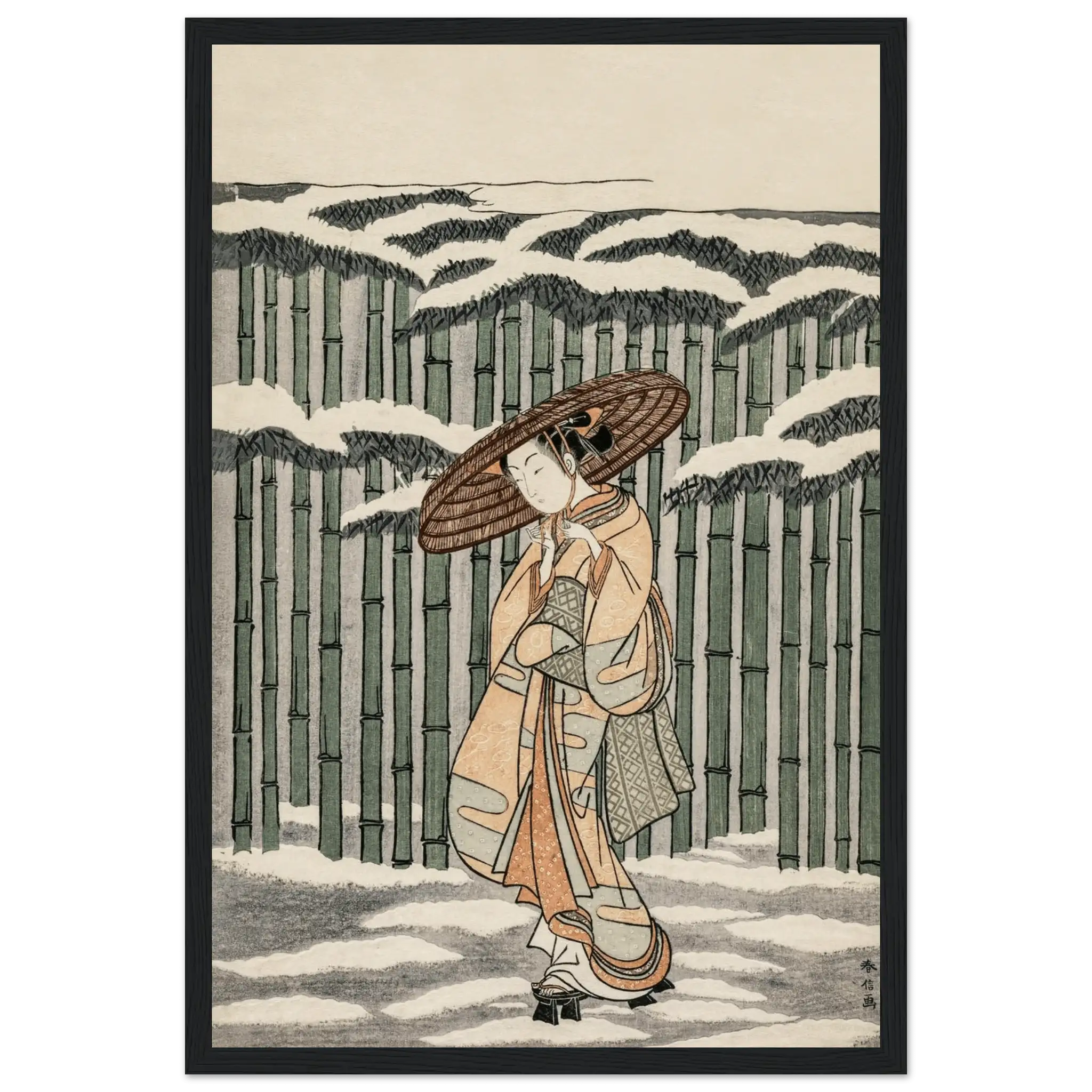 Durch den Bambushain - Gerahmte Eleganz - HINORI