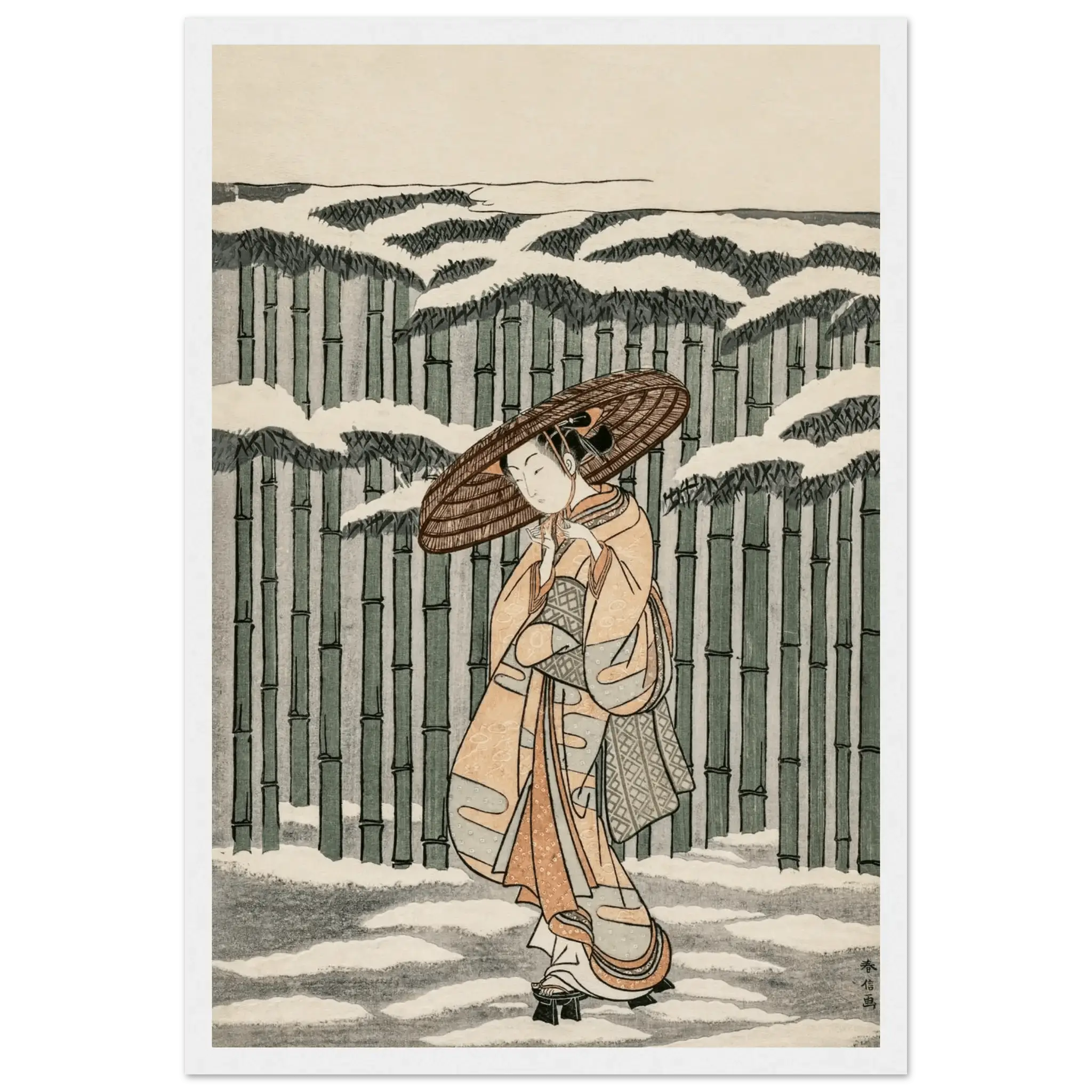 Durch den Bambushain - Gerahmte Eleganz - HINORI