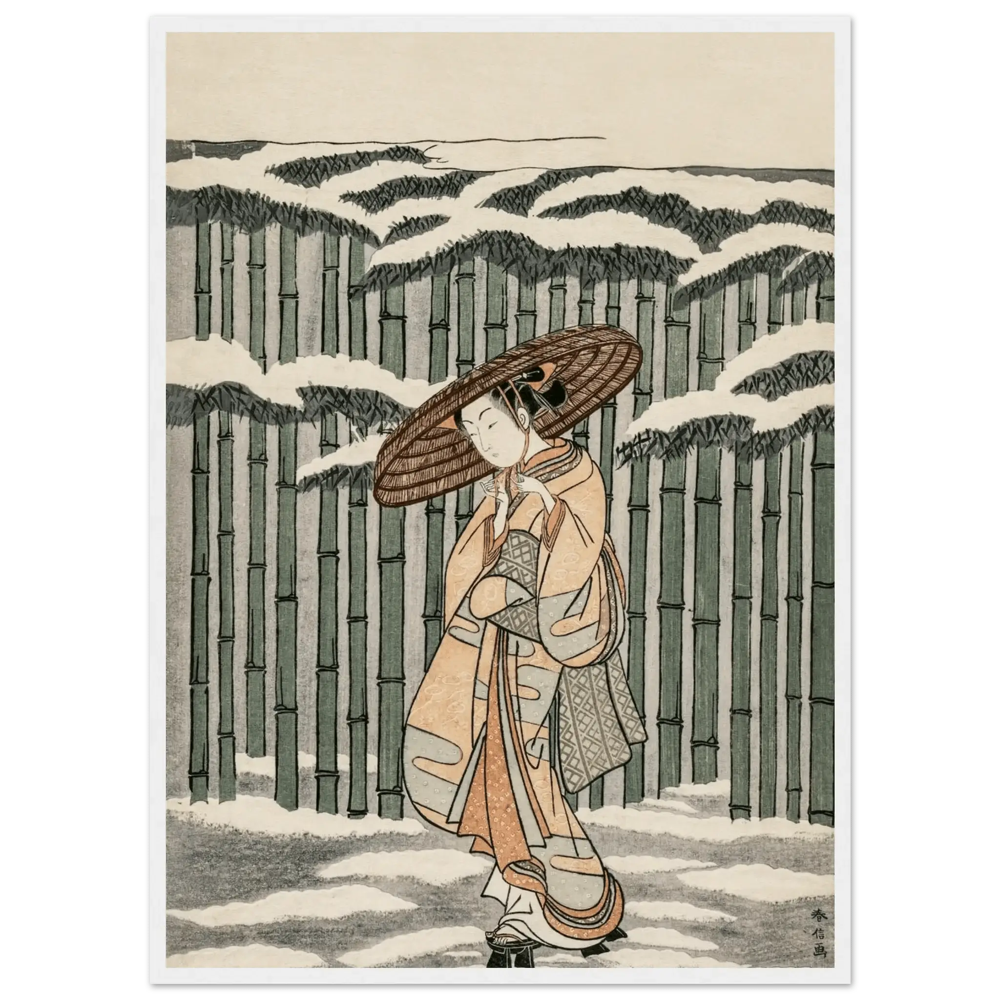 Durch den Bambushain - Gerahmte Eleganz - HINORI