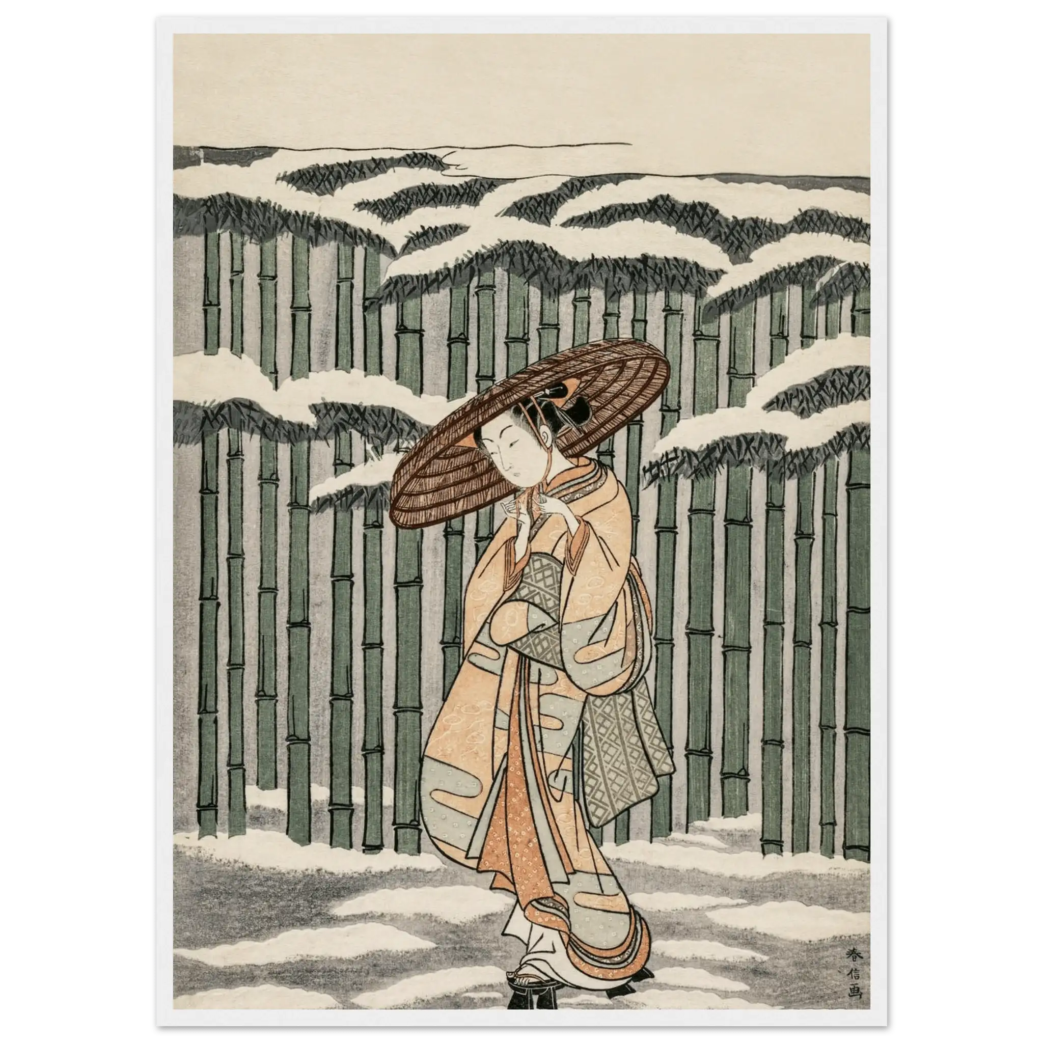 Durch den Bambushain - Gerahmte Eleganz - HINORI