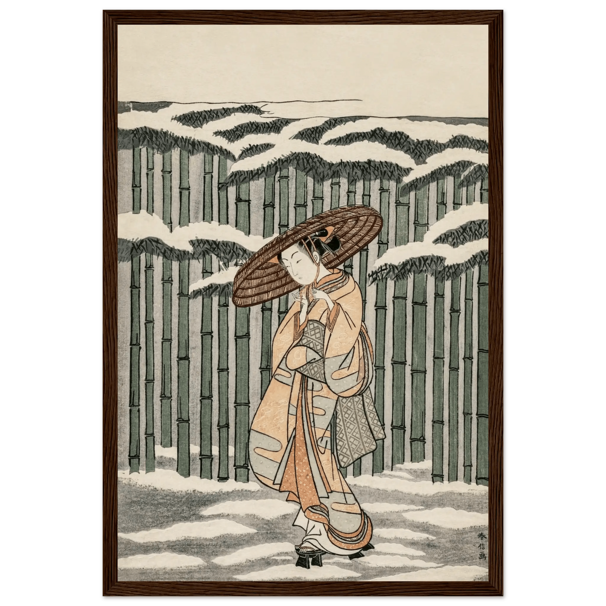 Durch den Bambushain - Gerahmte Eleganz - HINORI