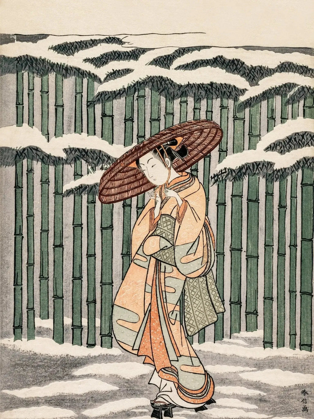 Durch den Bambushain - Gerahmte Eleganz - HINORI