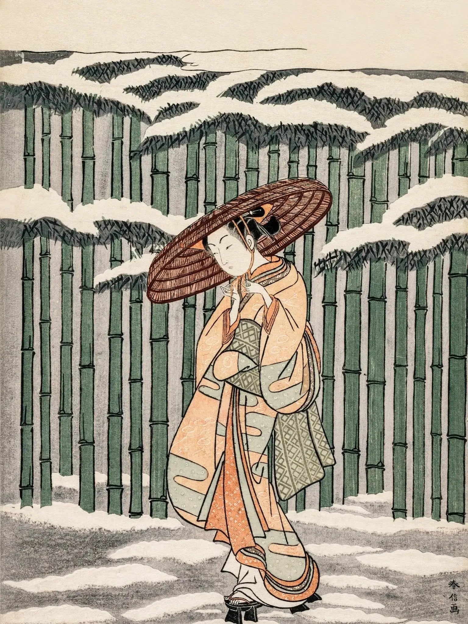 Durch den Bambushain - Gerahmte Eleganz - HINORI