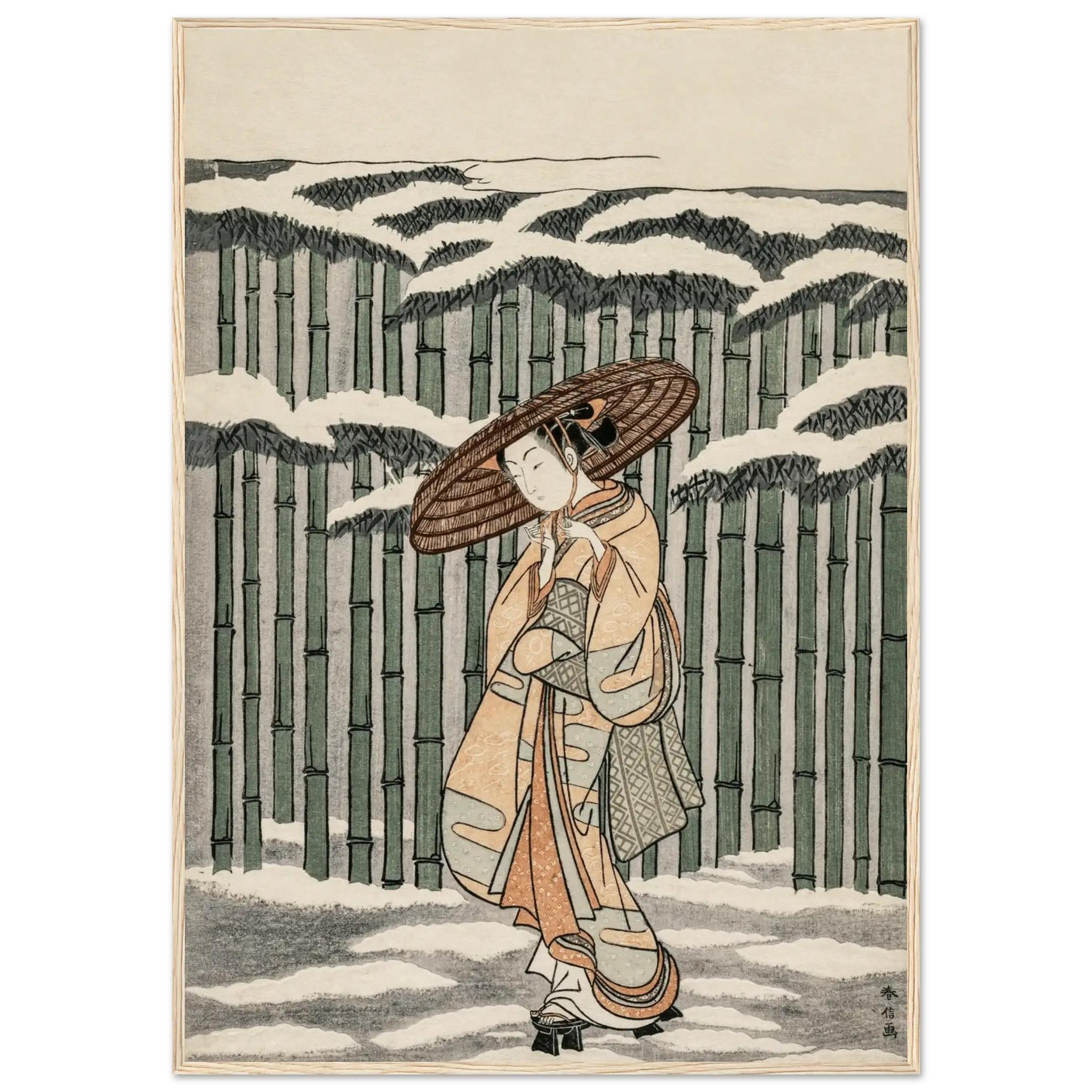 Durch den Bambushain - Gerahmte Eleganz - HINORI