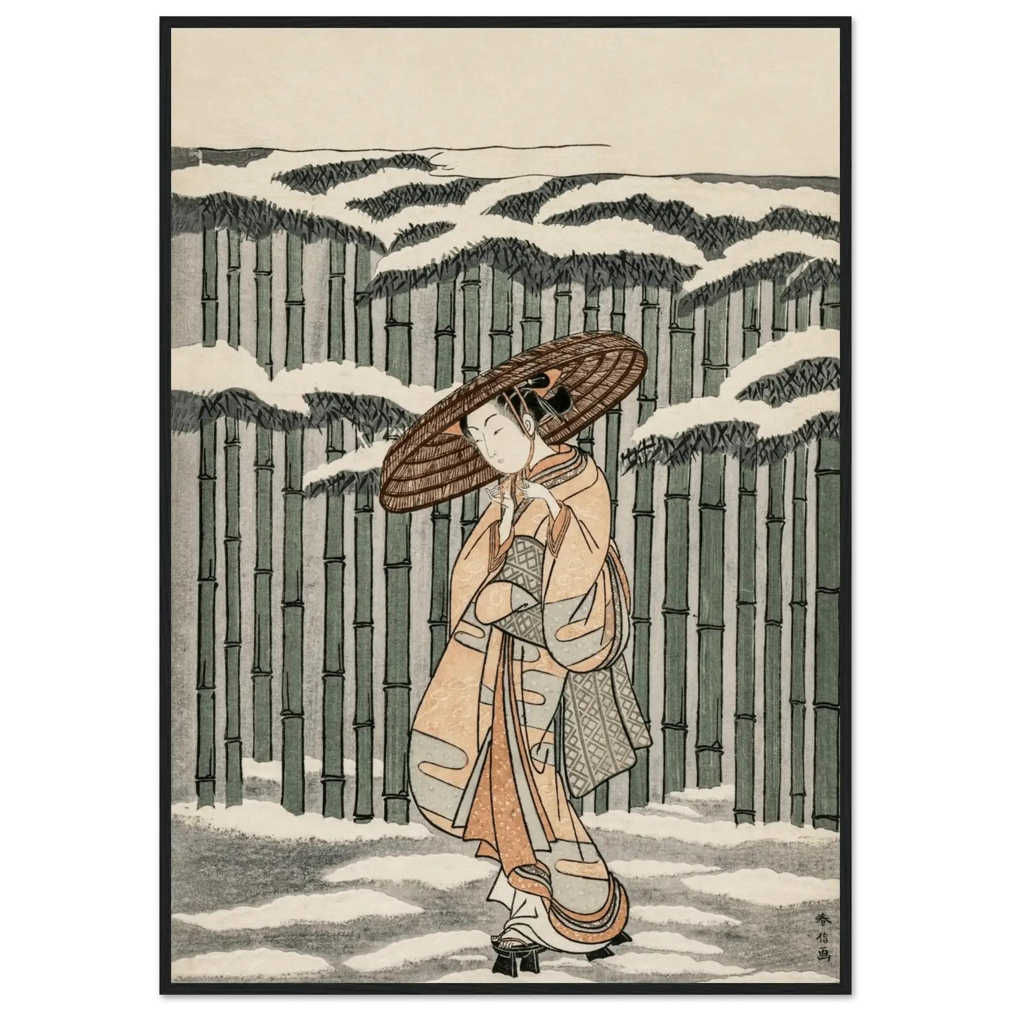Durch den Bambushain - Gerahmte Eleganz - HINORI