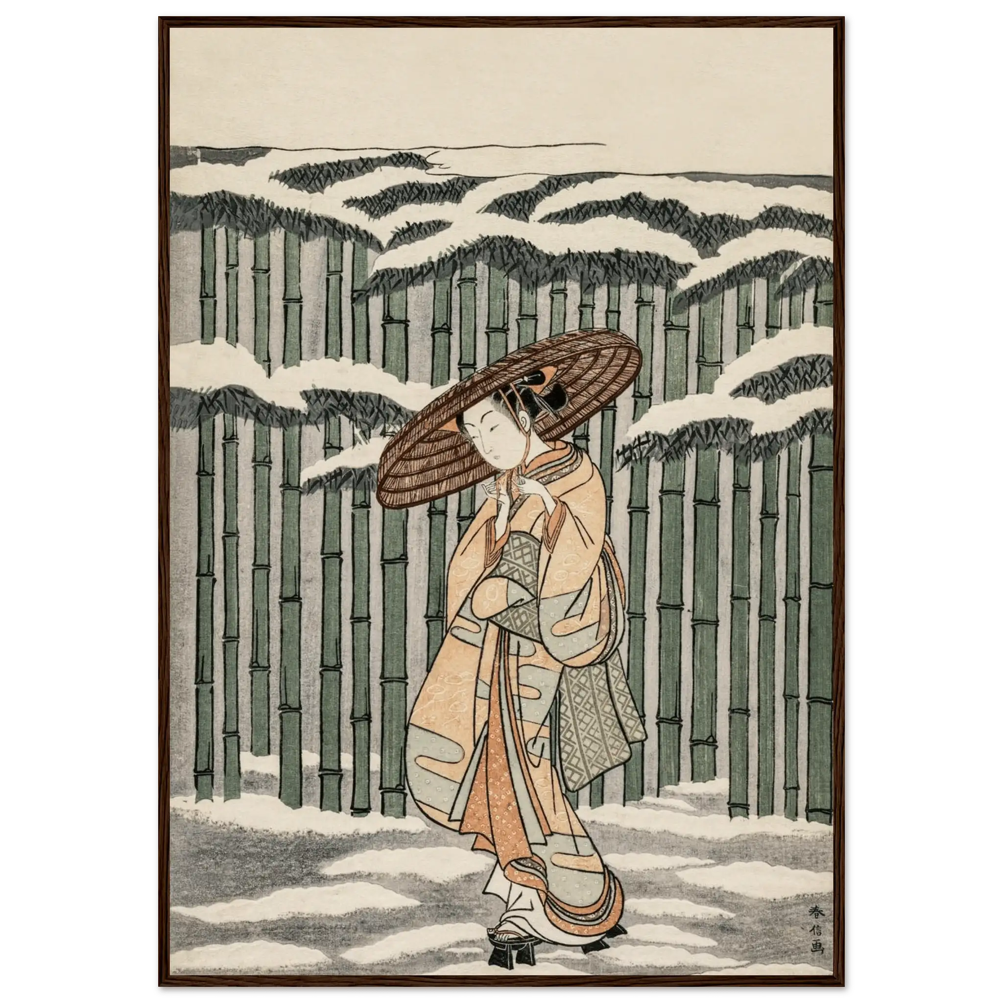 Durch den Bambushain - Gerahmte Eleganz - HINORI