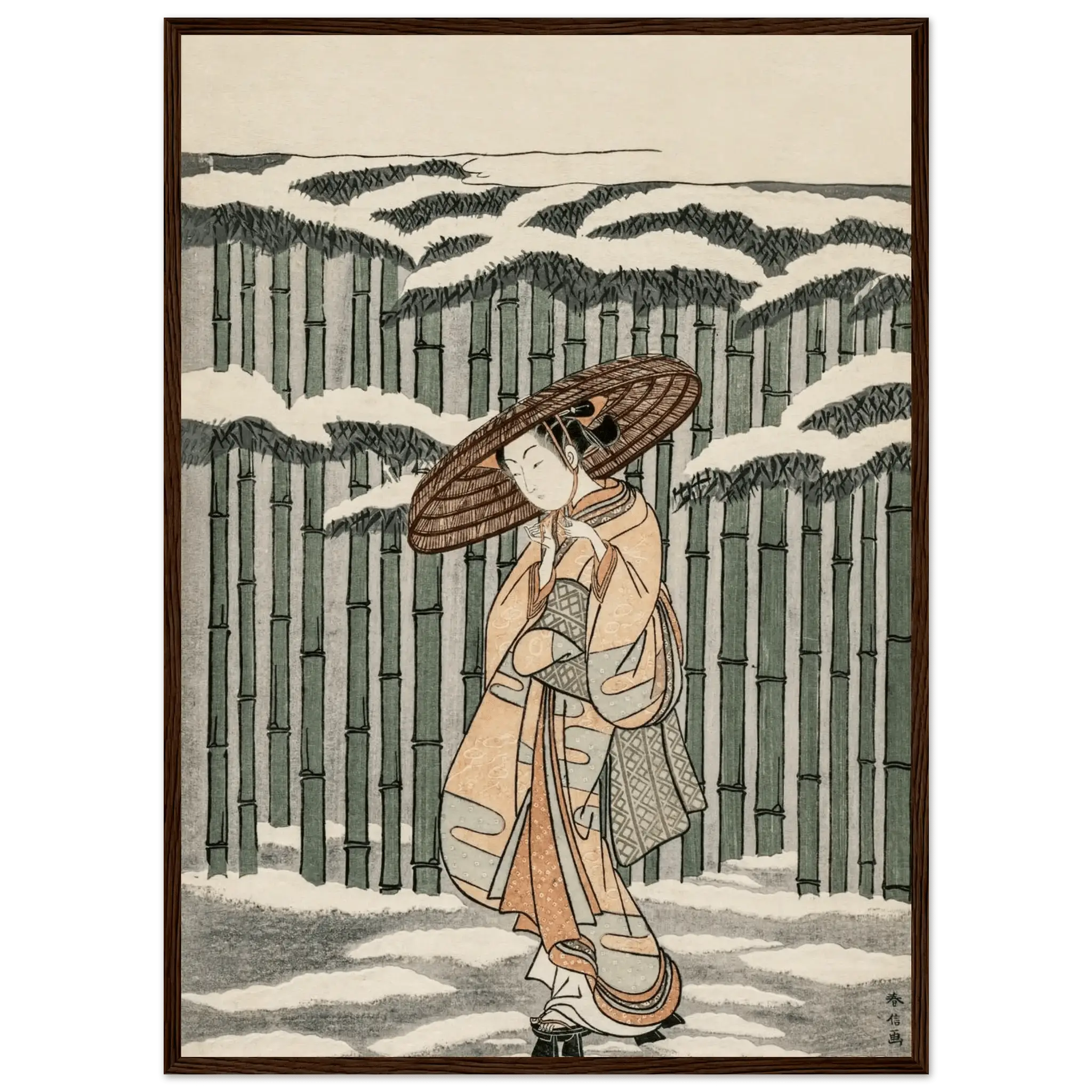 Durch den Bambushain - Gerahmte Eleganz - HINORI