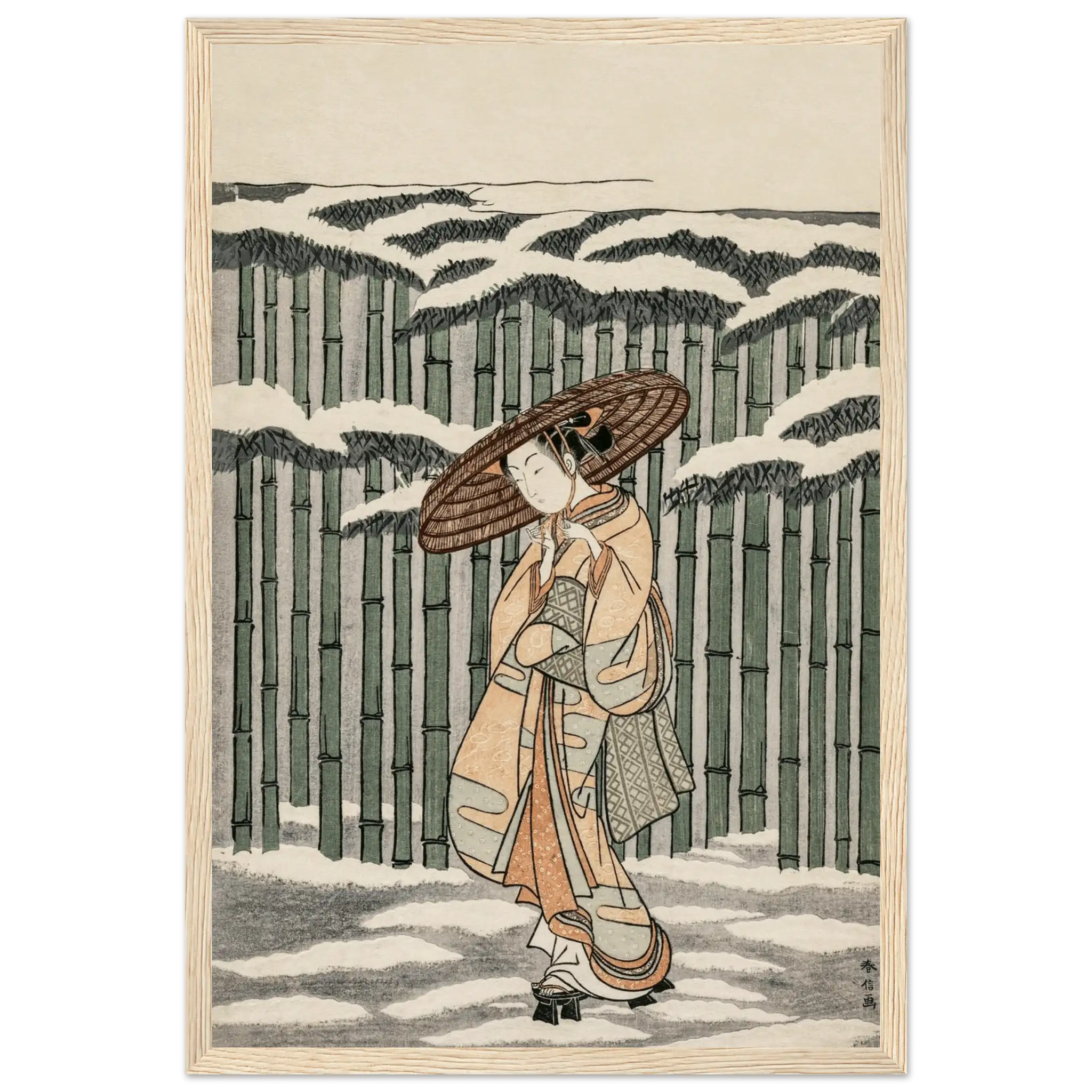 Durch den Bambushain - Gerahmte Eleganz - HINORI