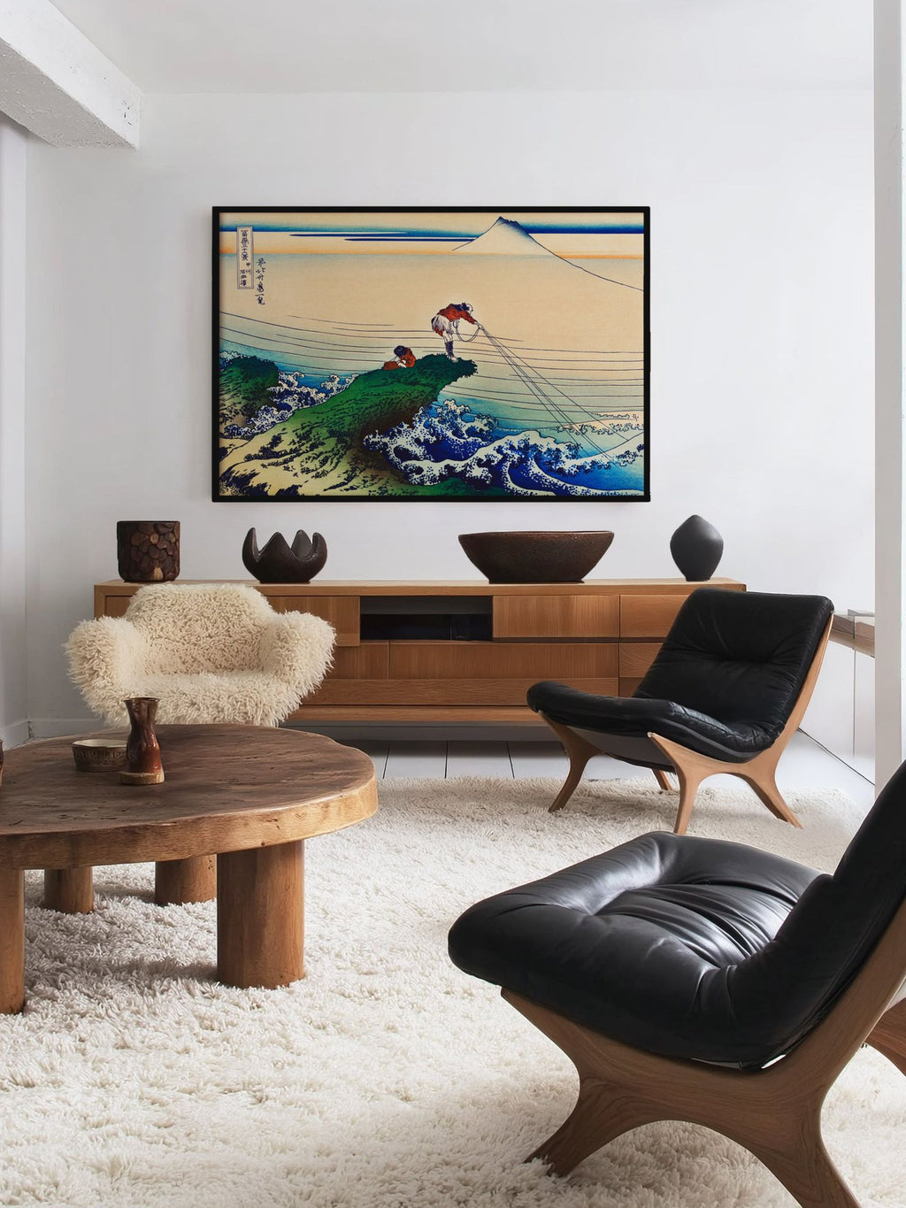 Fischer von Kajikazawa - Gerahmte Eleganz