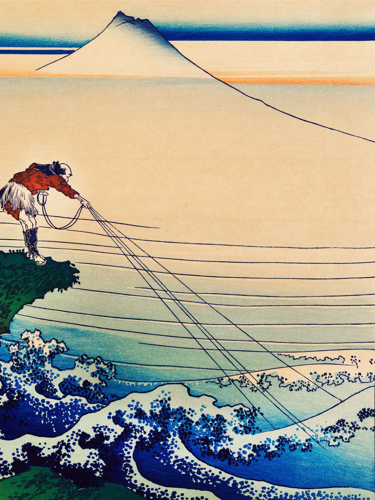 Fischer von Kajikazawa - Gerahmte Eleganz