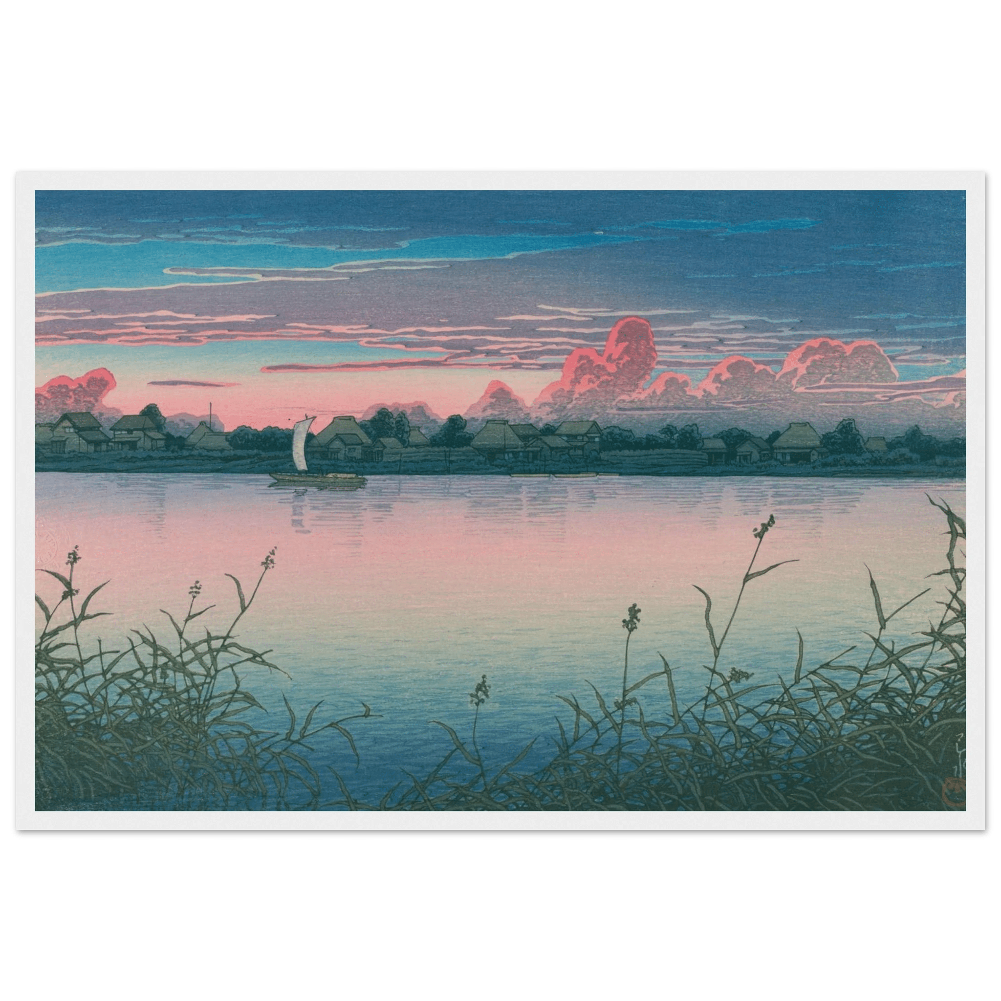 Früher Herbst in Urayasu - Gerahmte Eleganz - HINORI