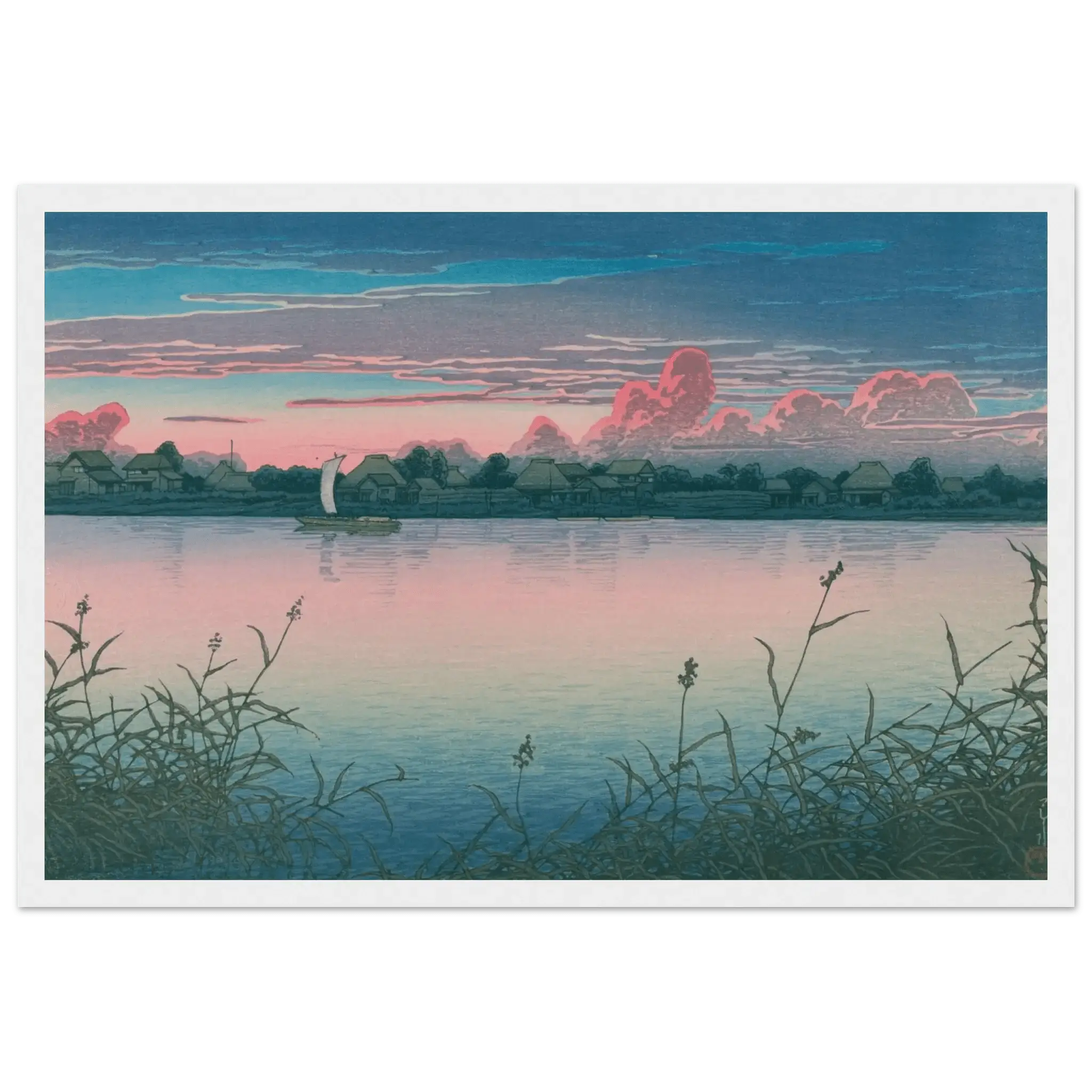 Früher Herbst in Urayasu - Gerahmte Eleganz - HINORI