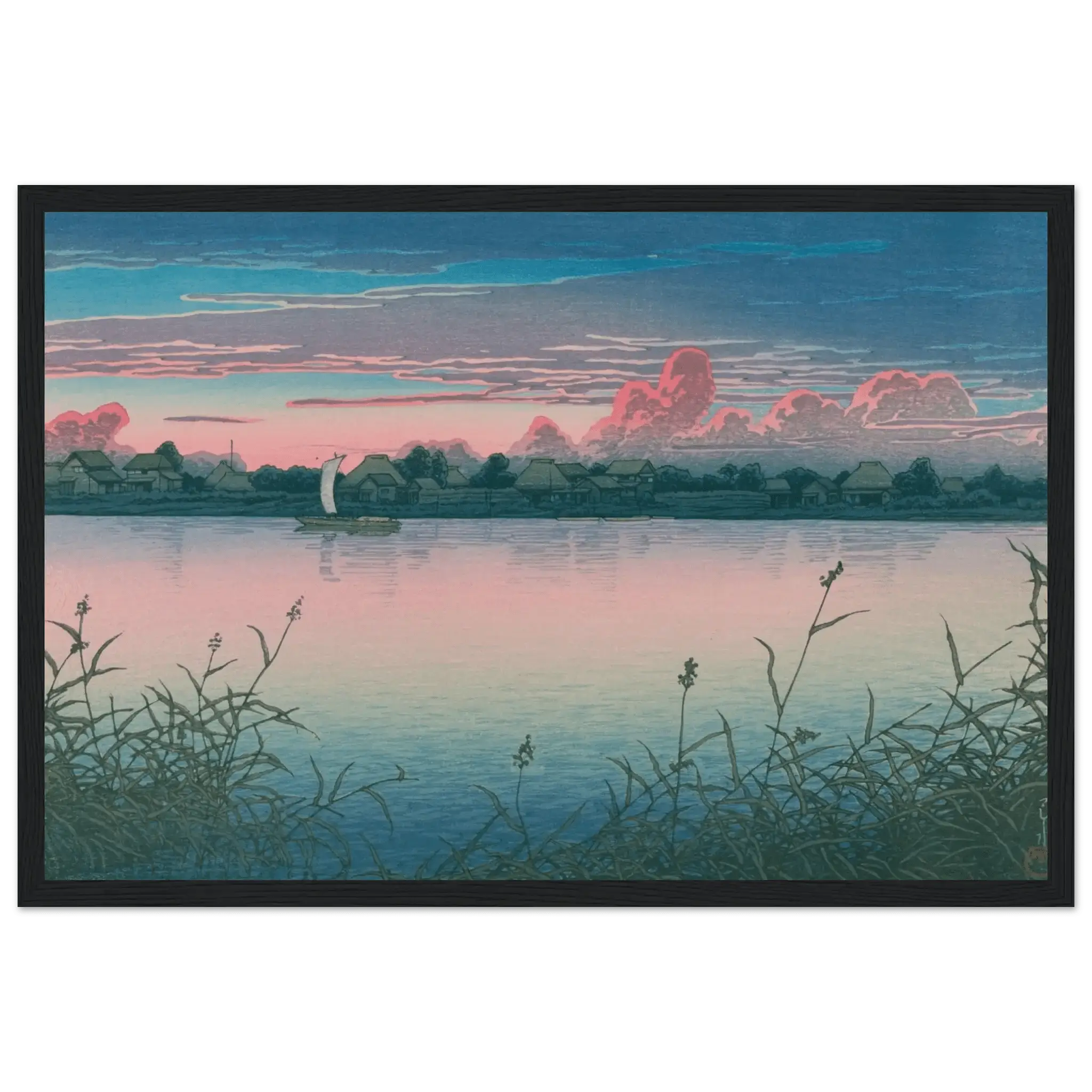 Früher Herbst in Urayasu - Gerahmte Eleganz - HINORI