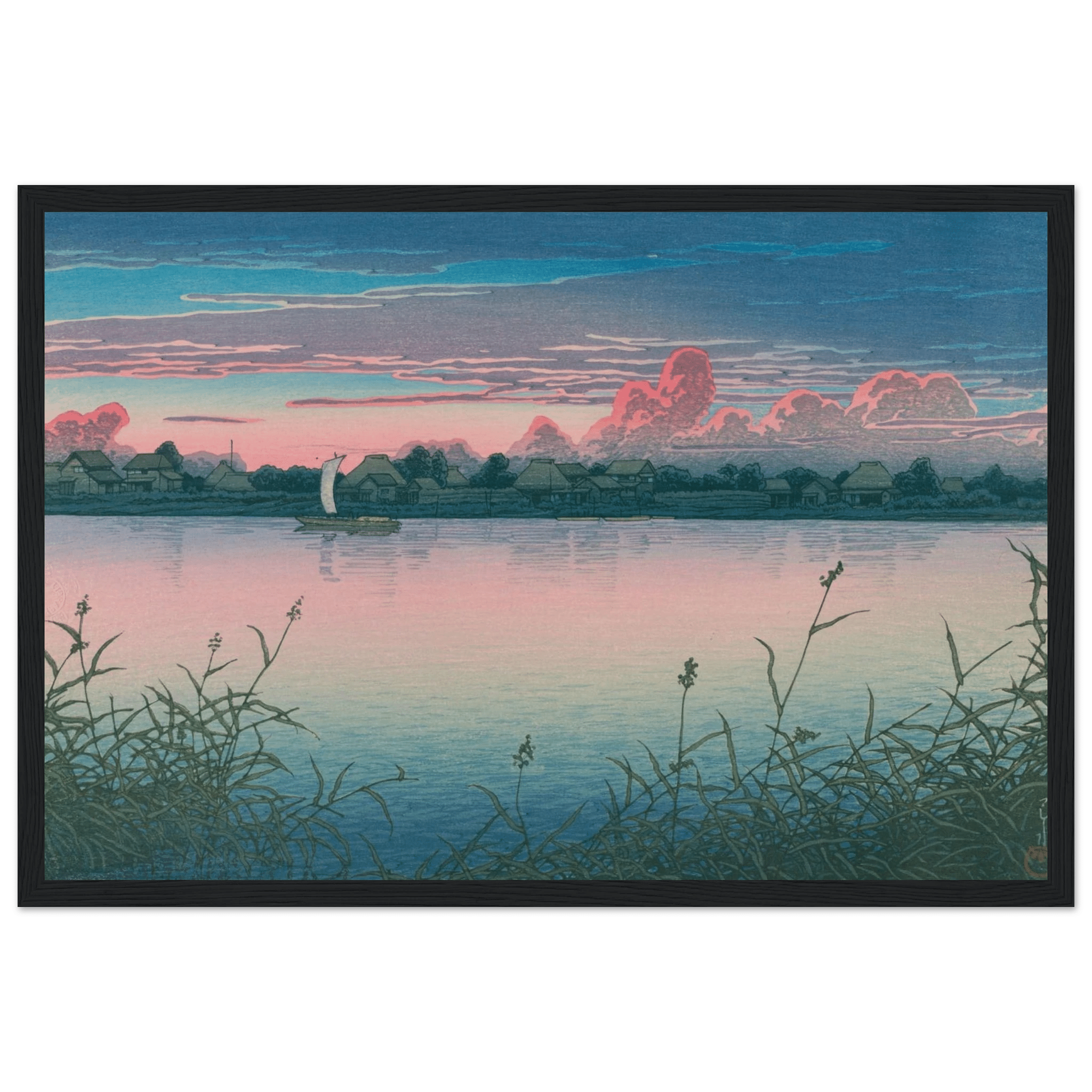 Früher Herbst in Urayasu - Gerahmte Eleganz - HINORI