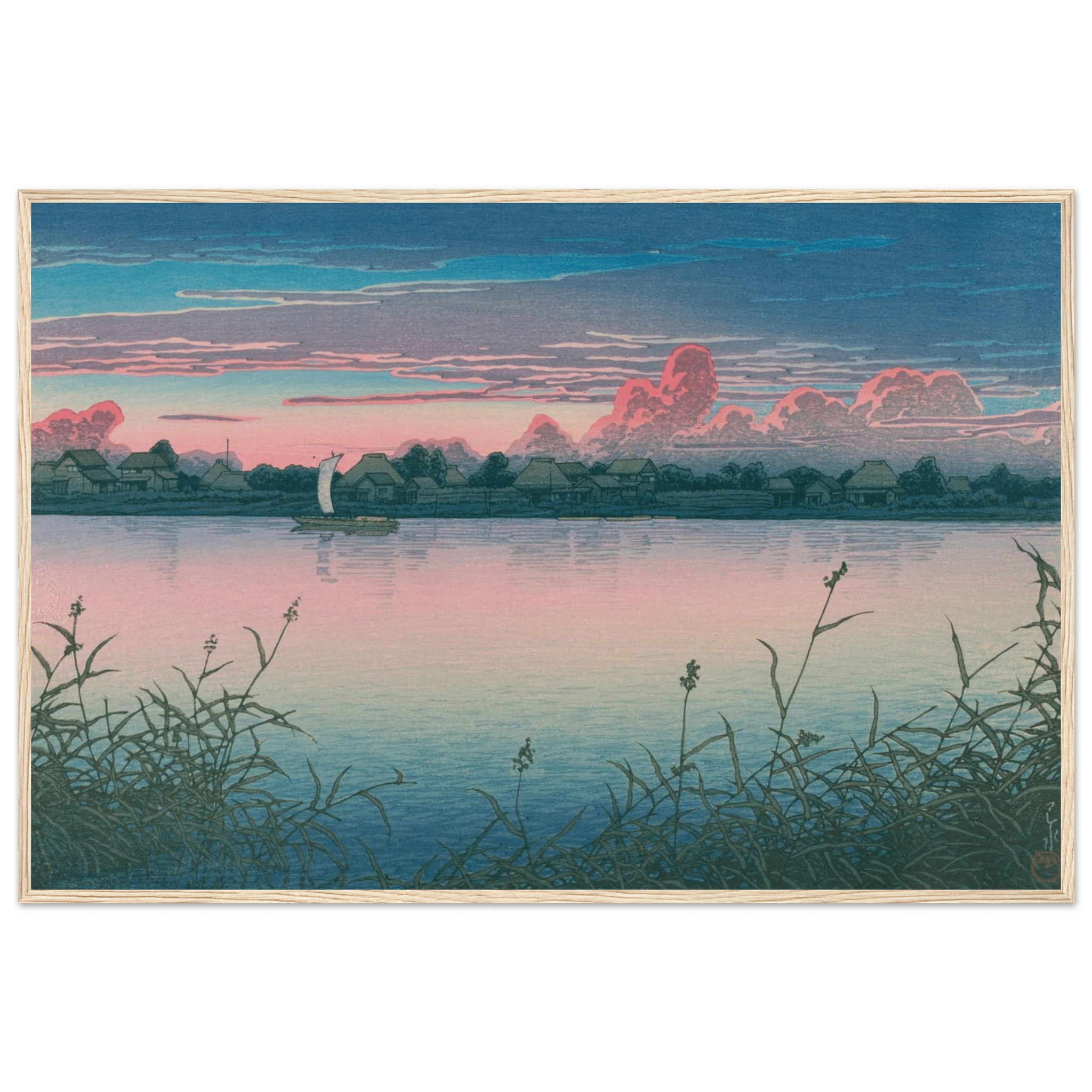 Früher Herbst in Urayasu - Gerahmte Eleganz - HINORI