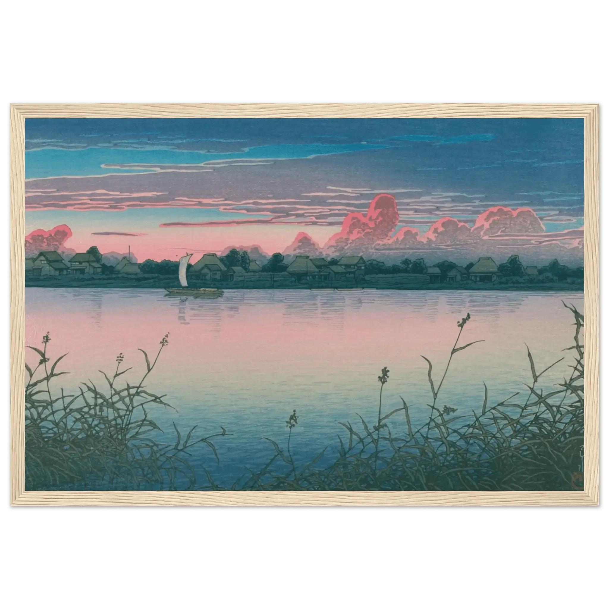 Früher Herbst in Urayasu - Gerahmte Eleganz - HINORI