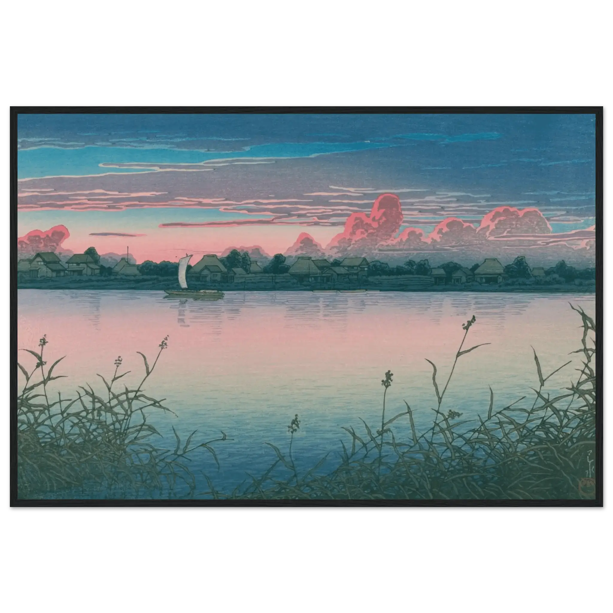 Früher Herbst in Urayasu - Gerahmte Eleganz - HINORI