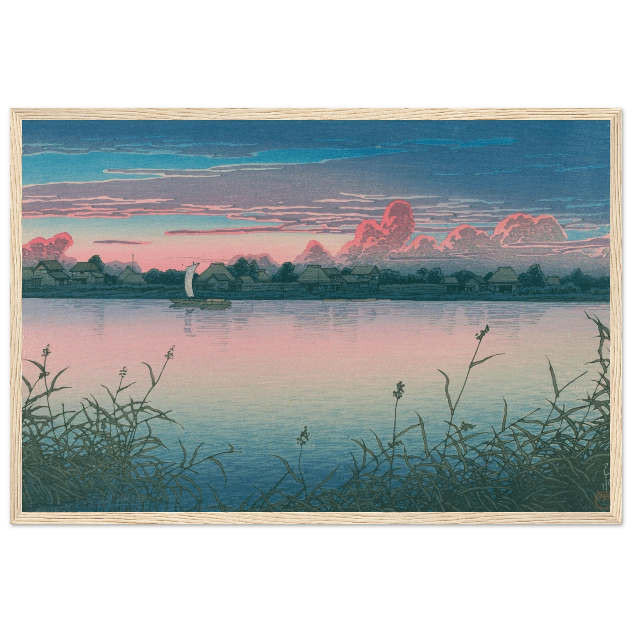 Früher Herbst in Urayasu - Gerahmte Eleganz - HINORI