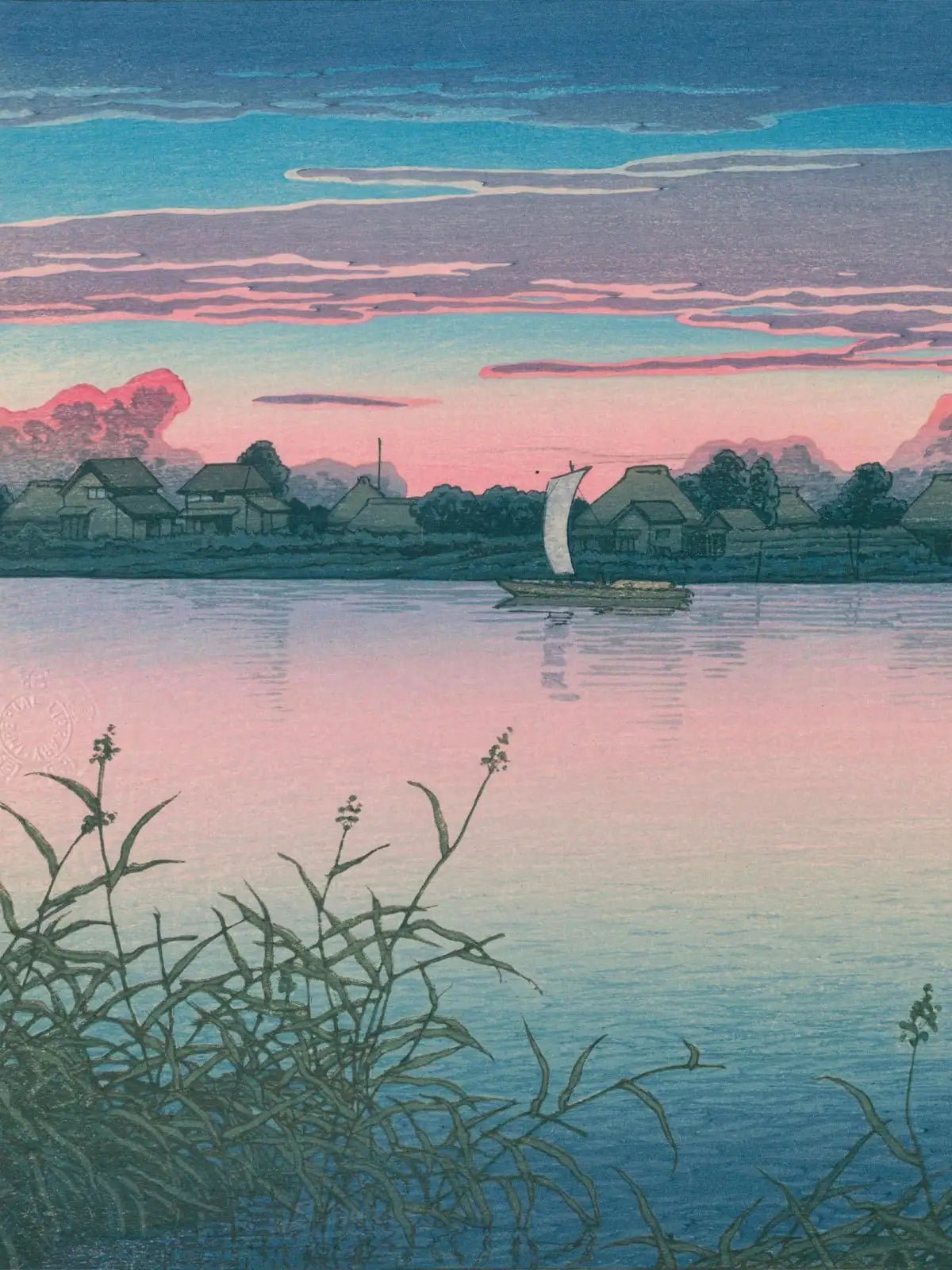 Früher Herbst in Urayasu - Gerahmte Eleganz - HINORI