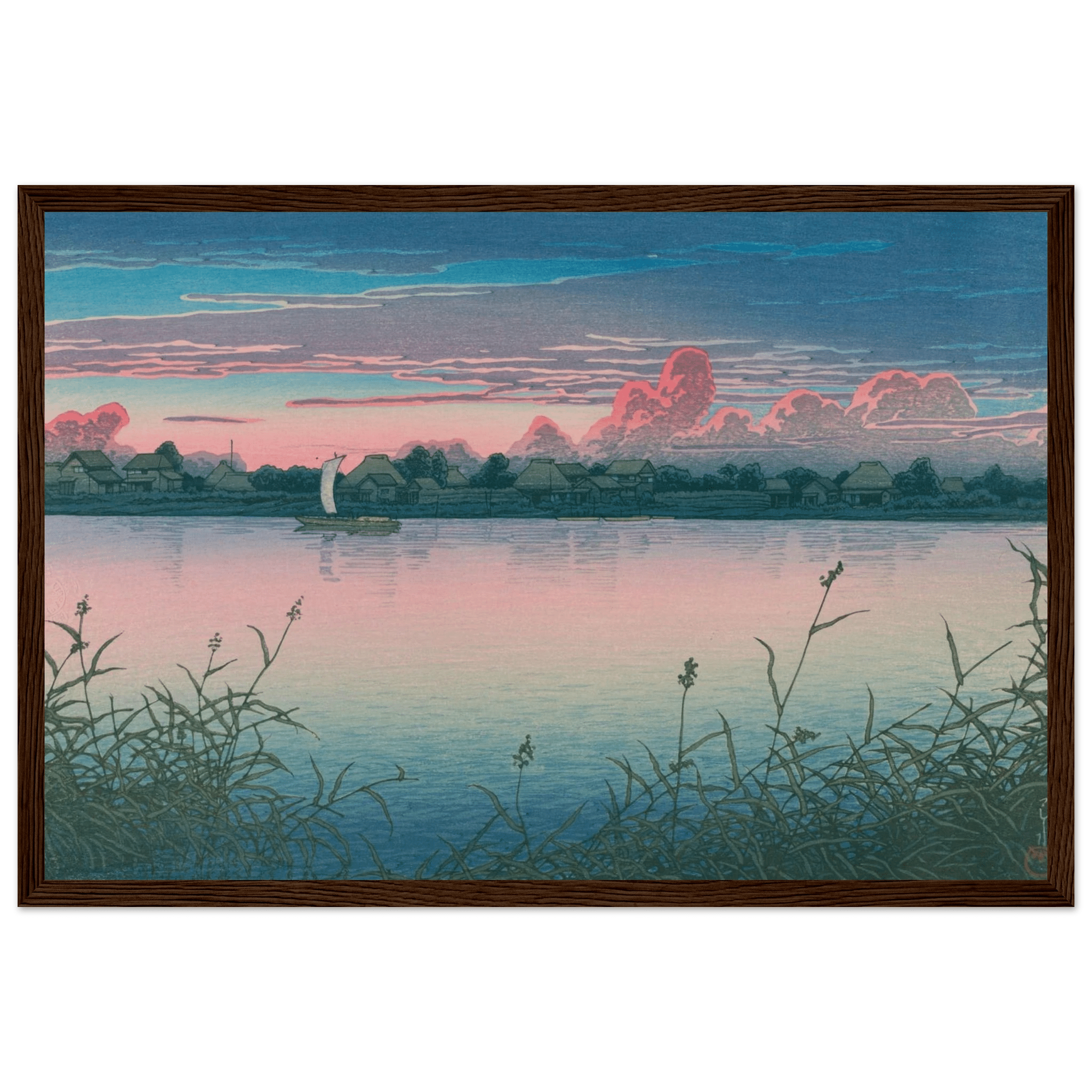 Früher Herbst in Urayasu - Gerahmte Eleganz - HINORI