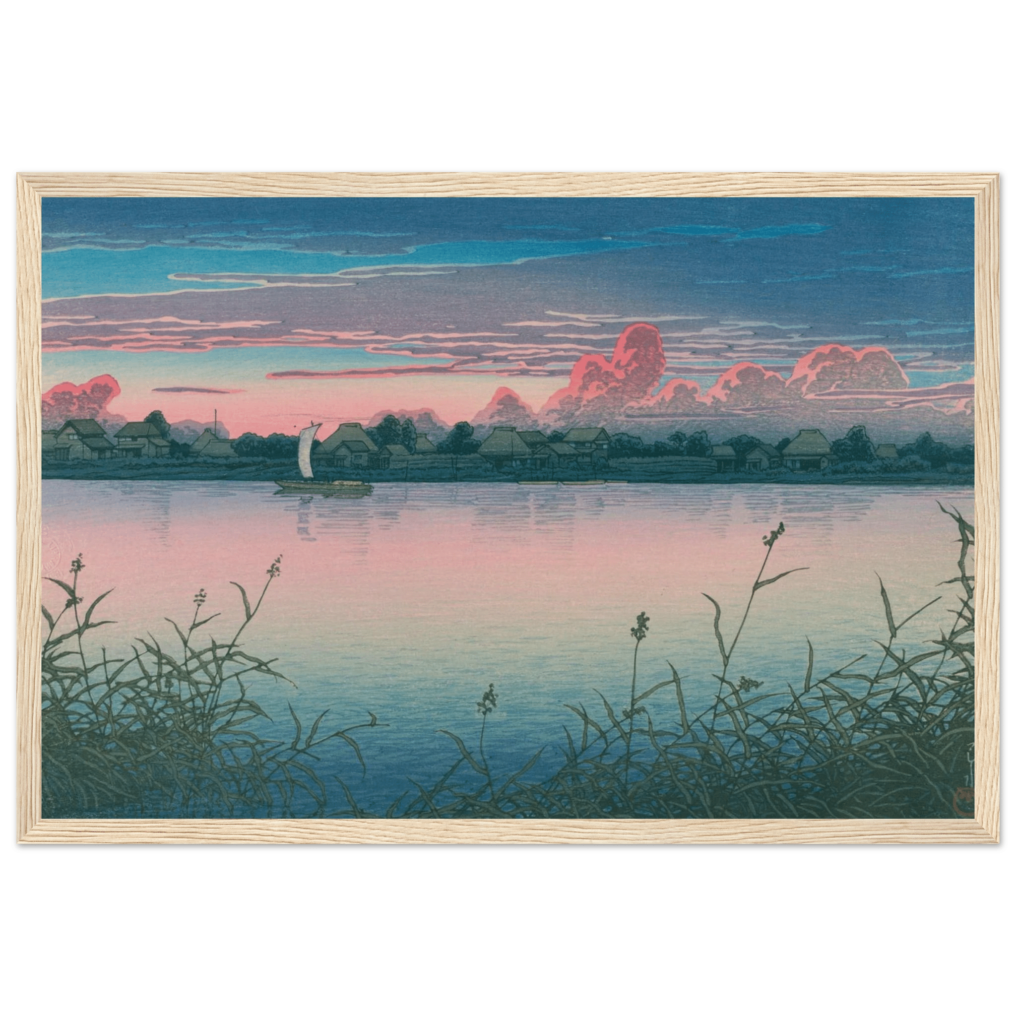 Früher Herbst in Urayasu - Gerahmte Eleganz - HINORI