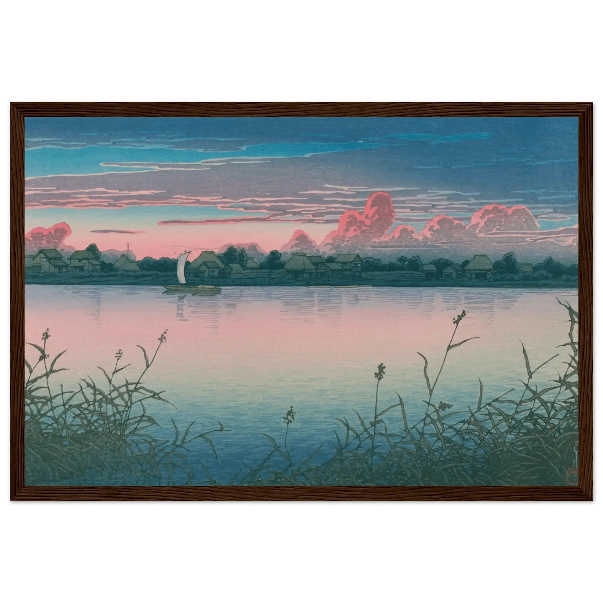 Früher Herbst in Urayasu - Gerahmte Eleganz - HINORI