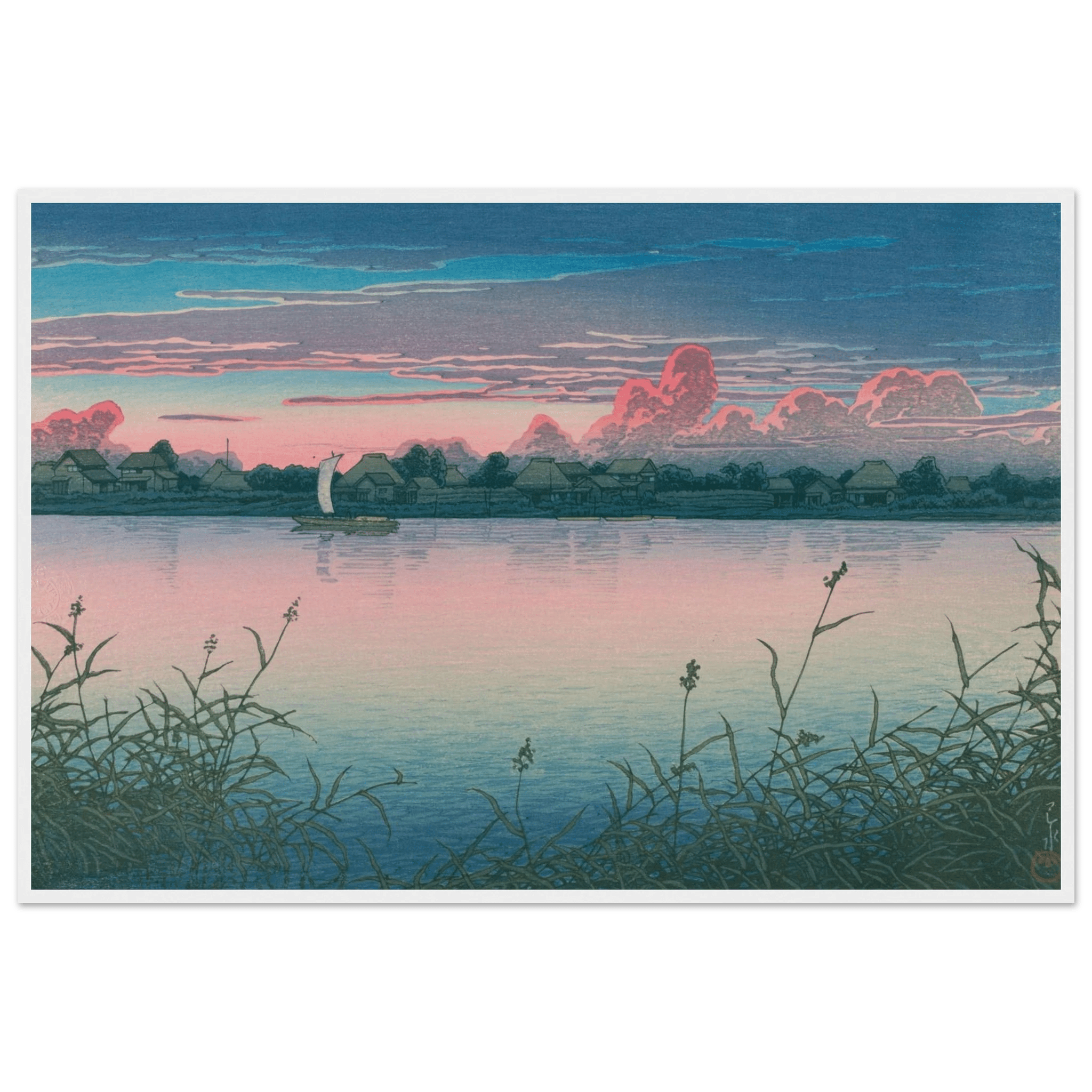 Früher Herbst in Urayasu - Gerahmte Eleganz - HINORI