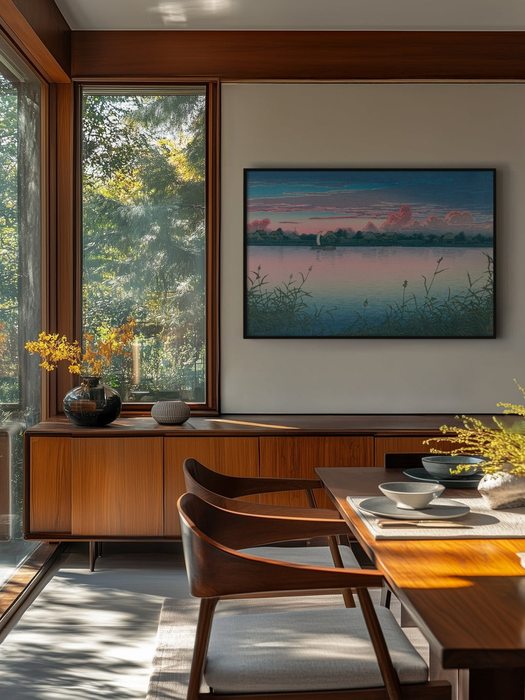 Früher Herbst in Urayasu - Gerahmte Eleganz - HINORI