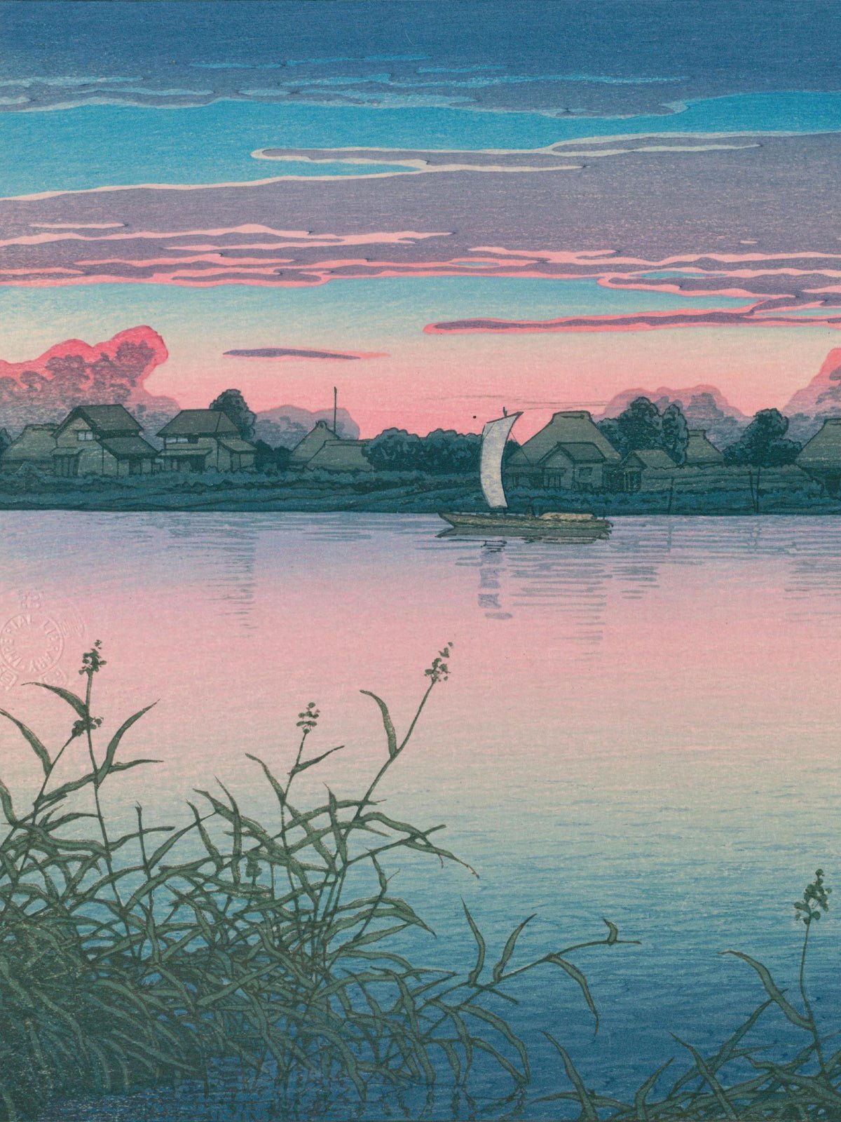 Früher Herbst in Urayasu - Gerahmte Eleganz - HINORI