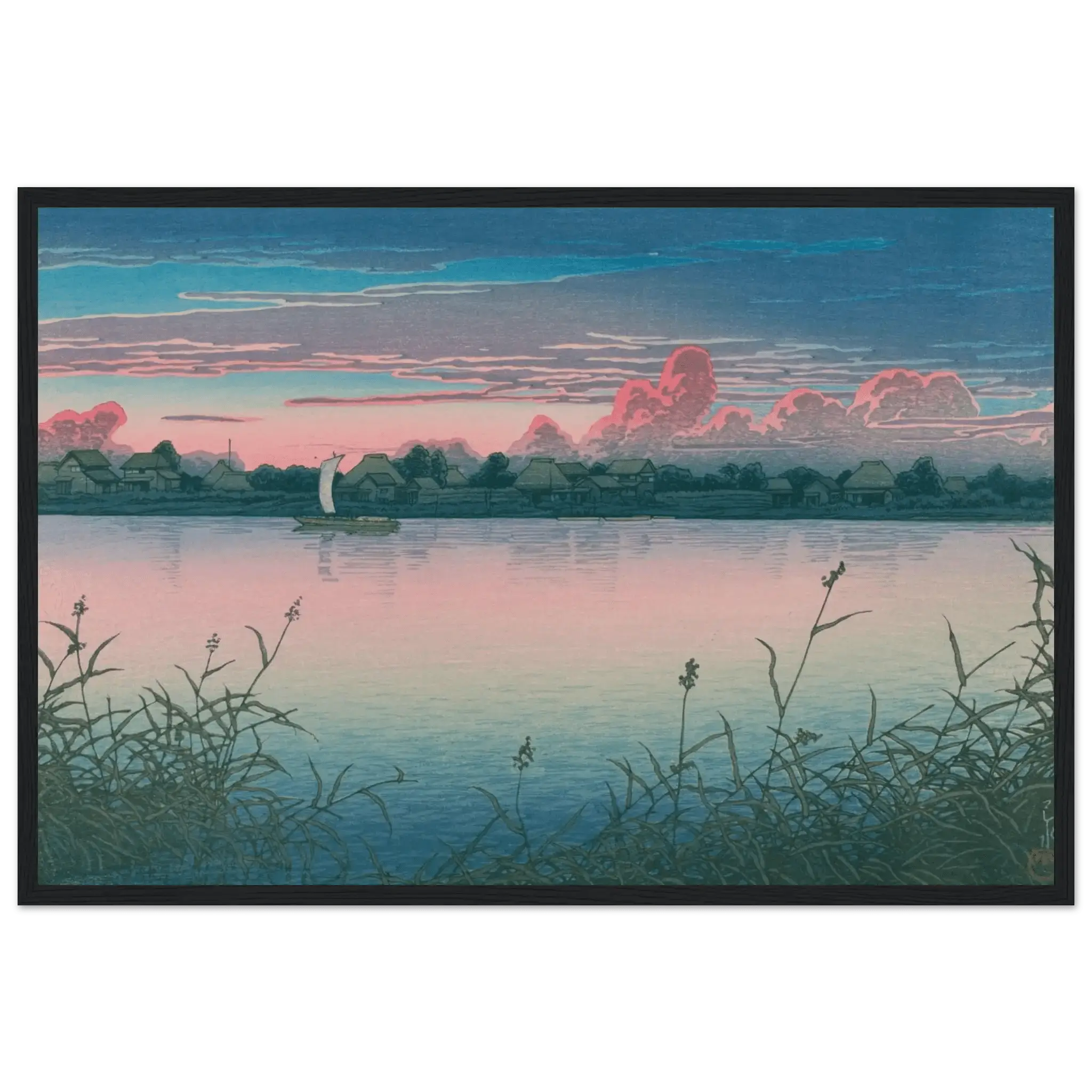 Früher Herbst in Urayasu - Gerahmte Eleganz - HINORI