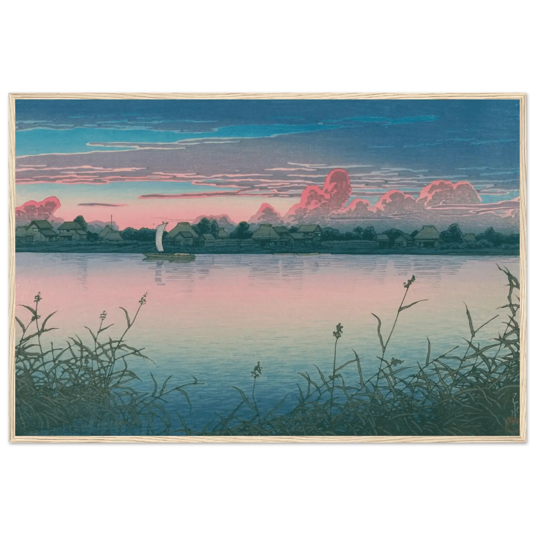 Früher Herbst in Urayasu - Gerahmte Eleganz - HINORI