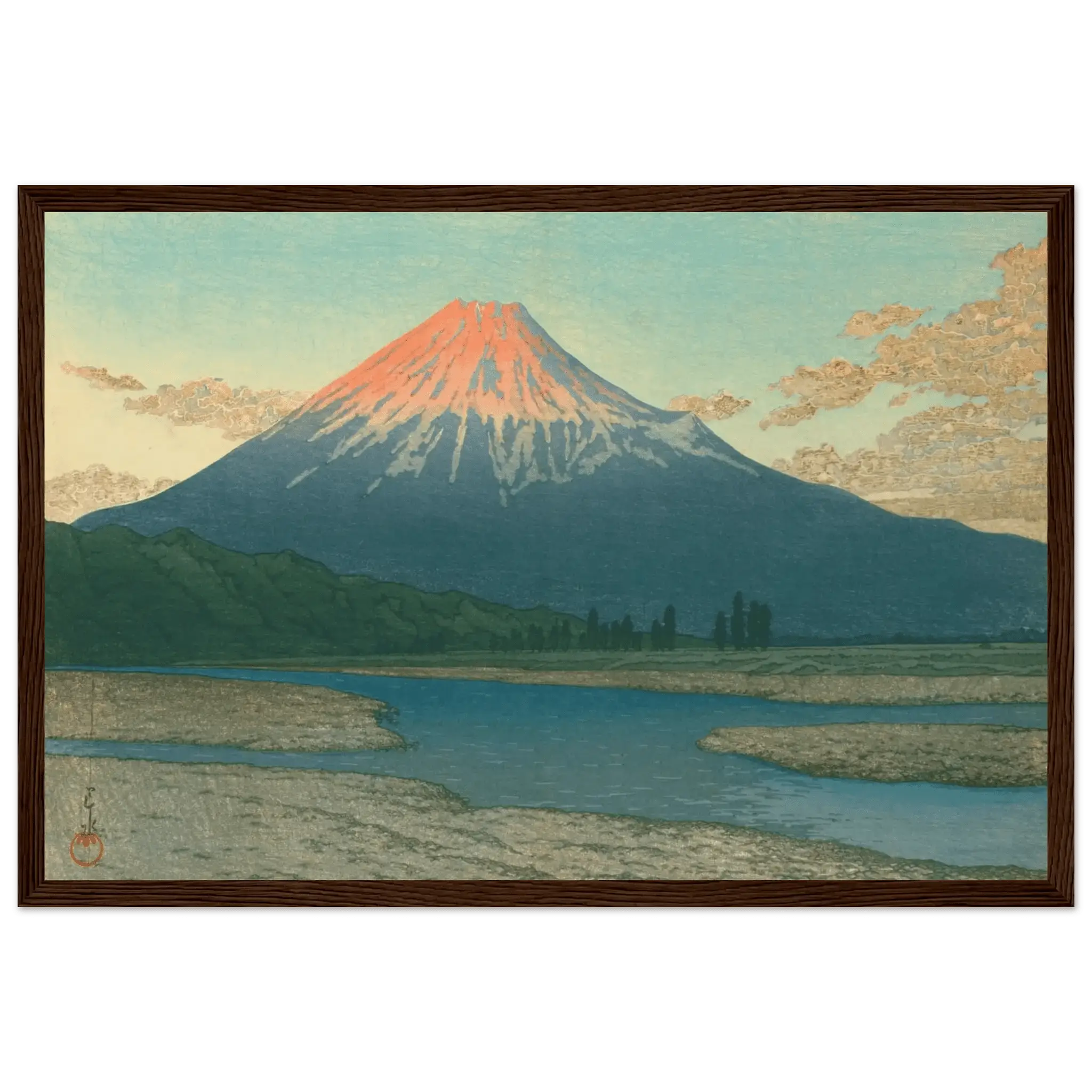 Fuji bei Sonnenaufgang - Gerahmte Eleganz - HINORI