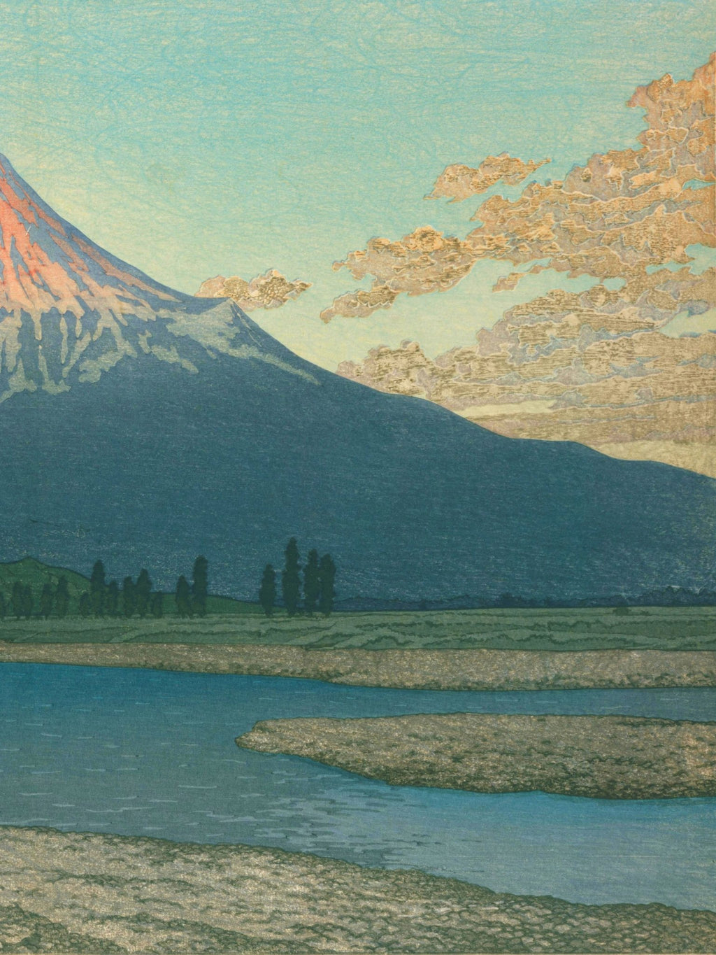 Fuji bei Sonnenaufgang - Gerahmte Eleganz - HINORI