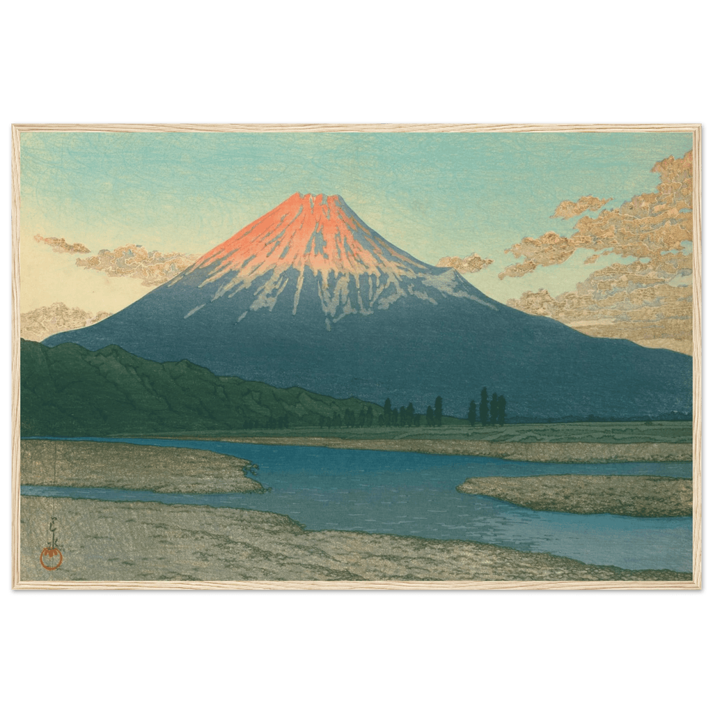 Fuji bei Sonnenaufgang - Gerahmte Eleganz - HINORI